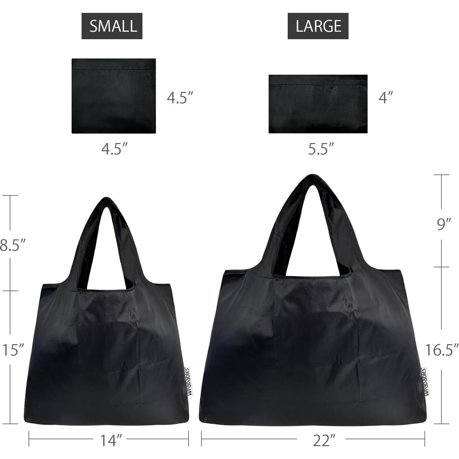 Juego de 2 Bolsas Reutilizables Plegables allydrew Nylon