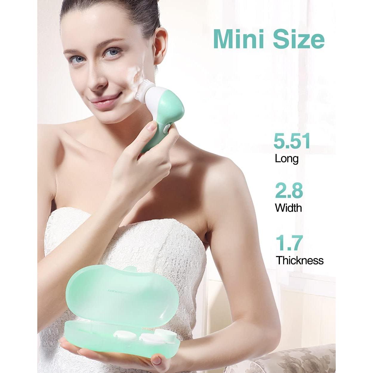 Cepillo Facial Eléctrico TOUCHBEAUTY 3 en 1 Impermeable Verde