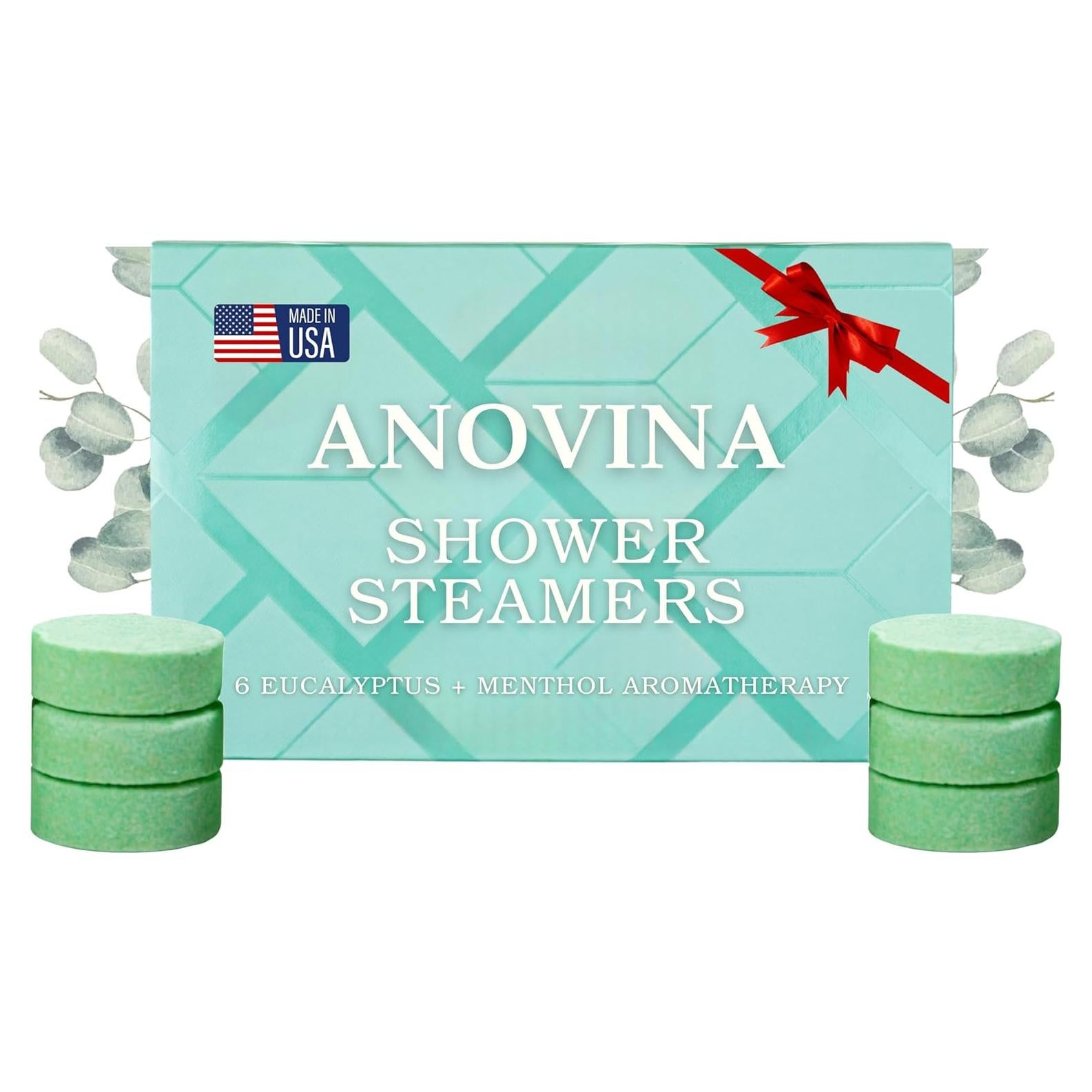 Tabletas de Ducha Aromaterapia Eucalipto y Mentol Anovina - 6 Unidades