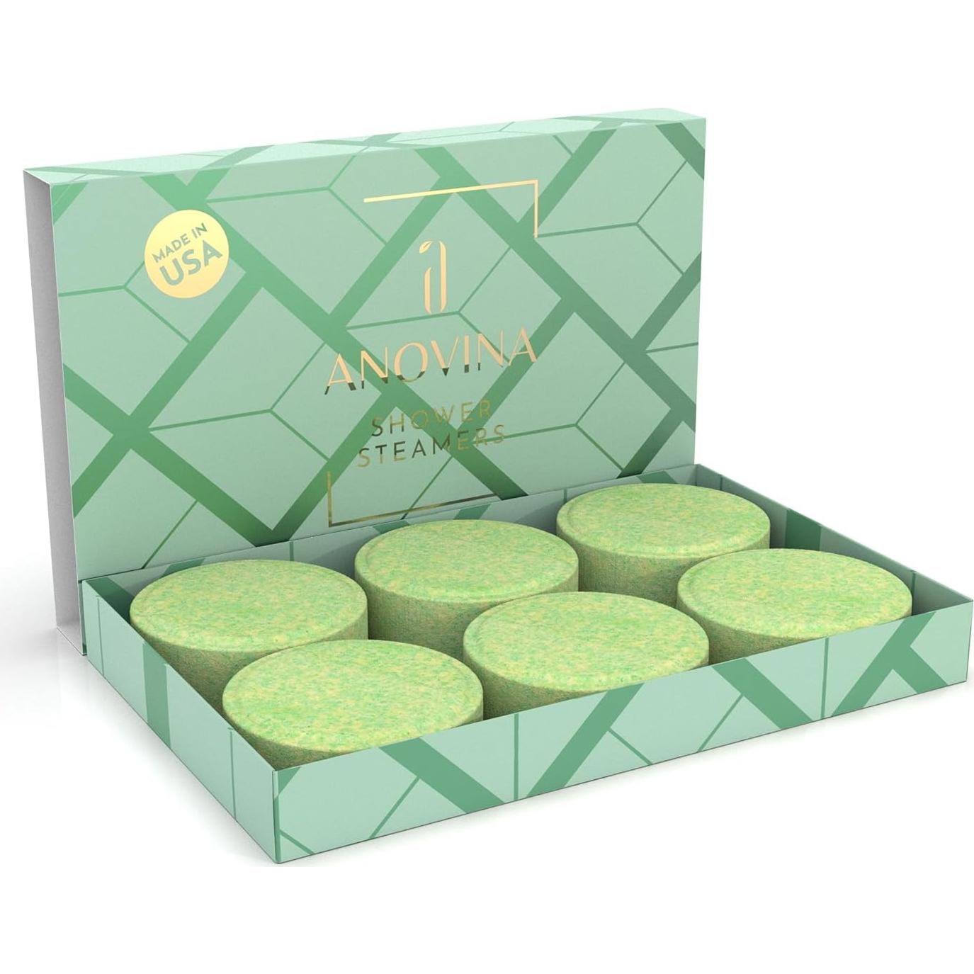 Tabletas de Ducha Aromaterapia Eucalipto y Mentol Anovina - 6 Unidades