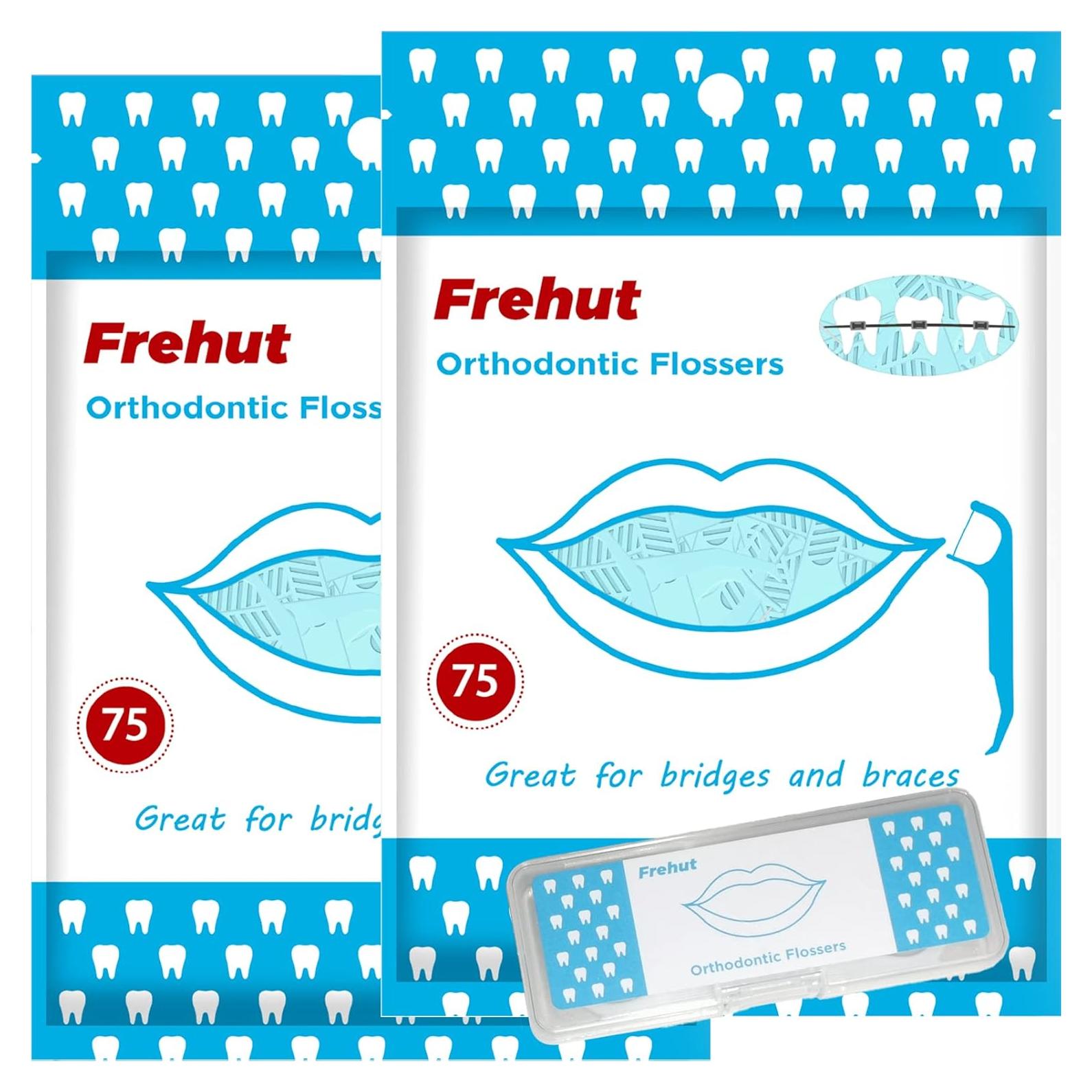 Hilos Dentales Ortodónticos Frehut - 150 Unidades con Estuche