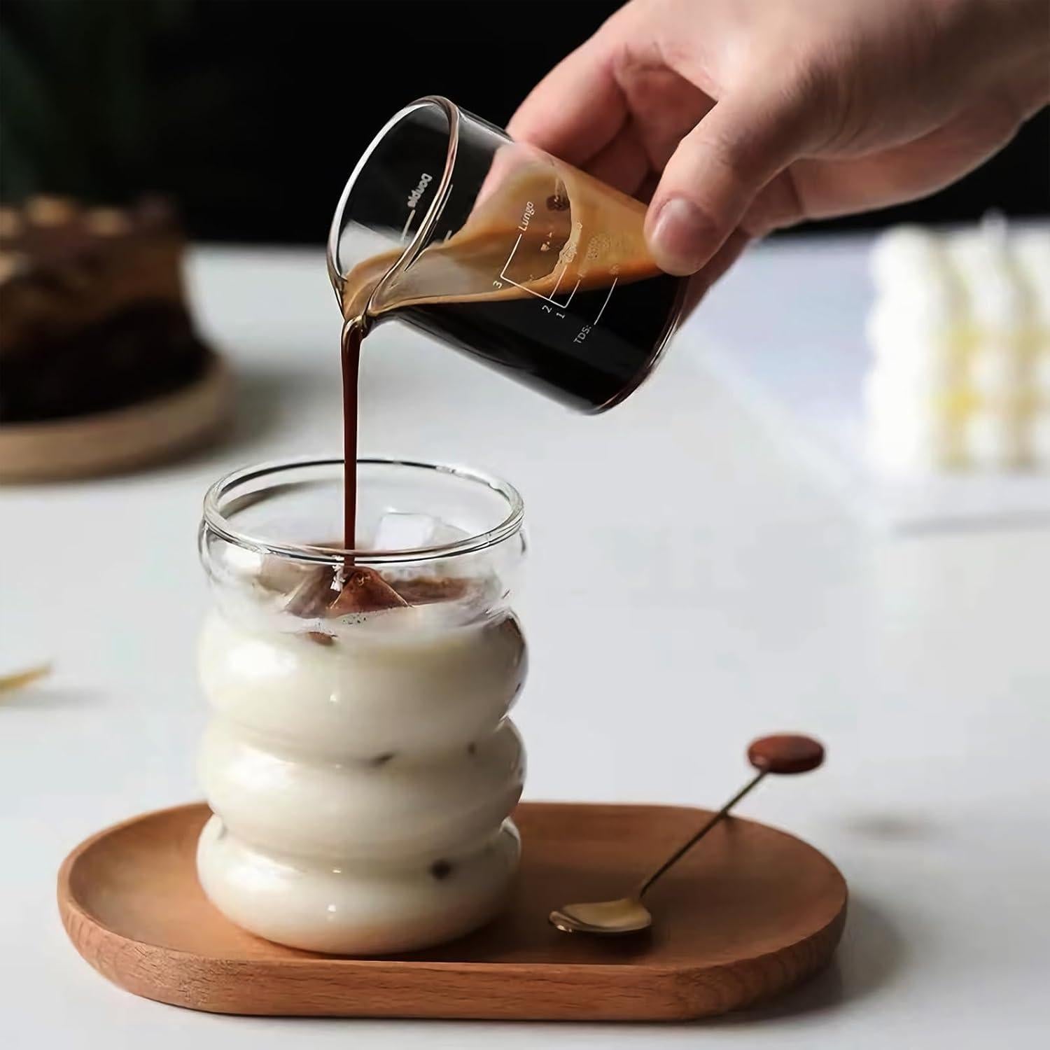 Juego de 2 Vasos de Vidrio 14oz Ework4U con Pajillas y Cepillo