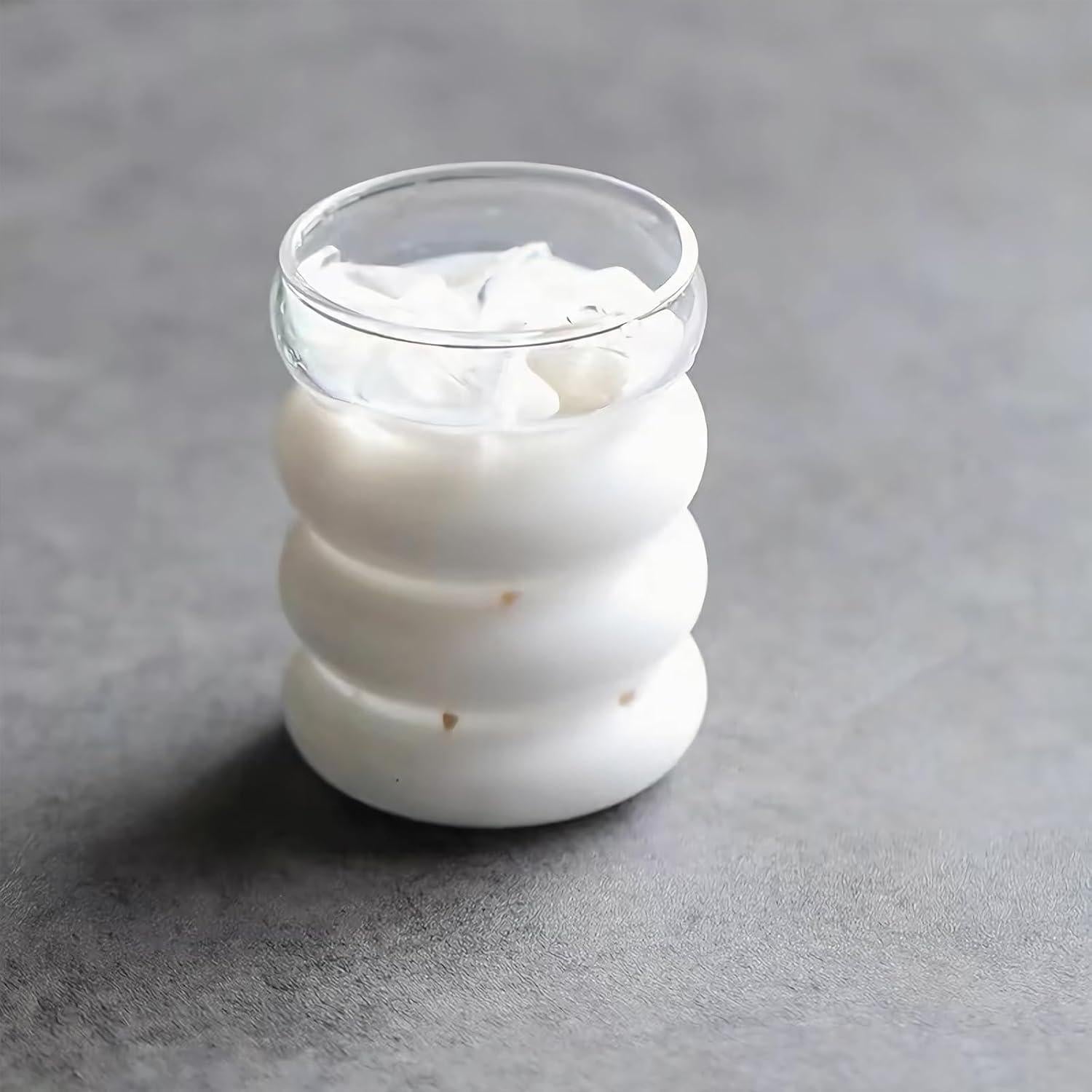 Juego de 2 Vasos de Vidrio 14oz Ework4U con Pajillas y Cepillo