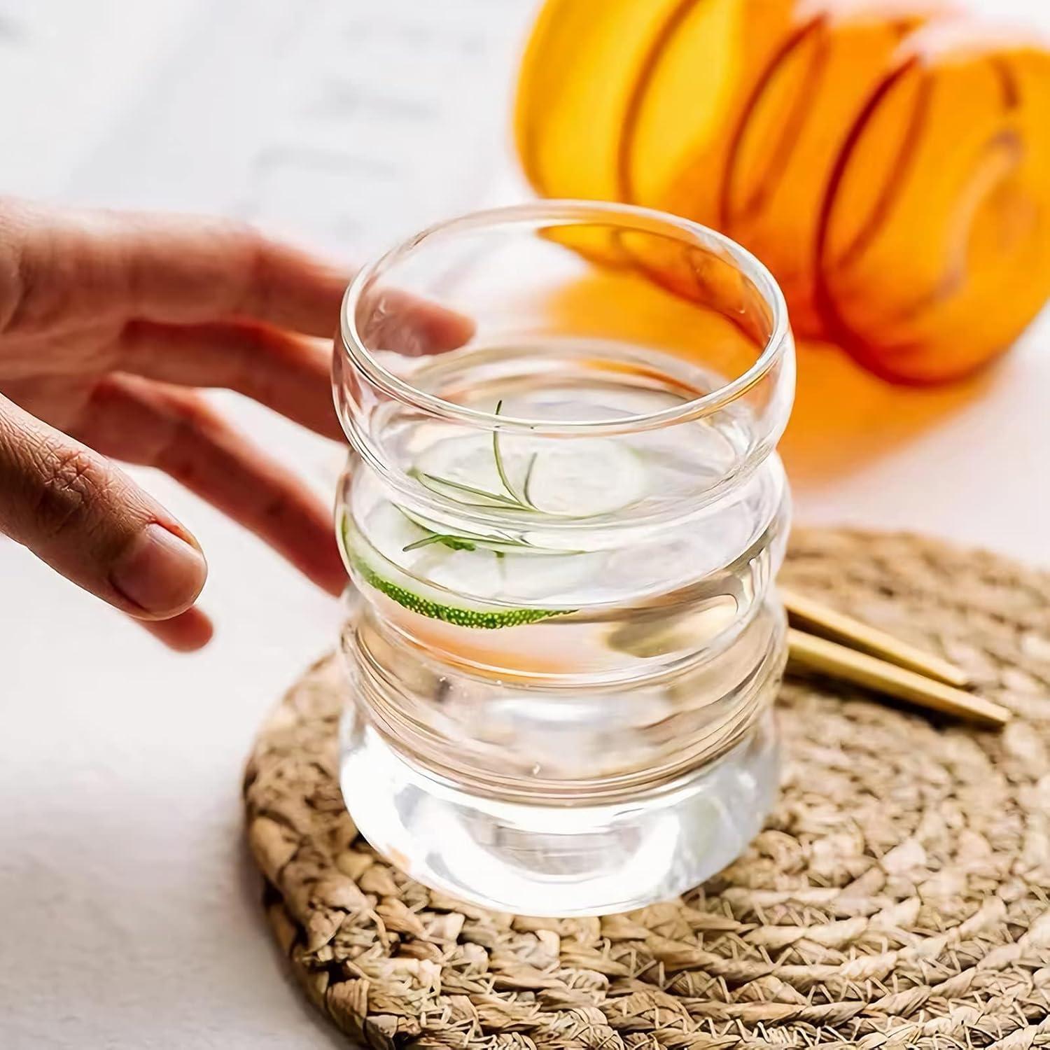 Juego de 2 Vasos de Vidrio 14oz Ework4U con Pajillas y Cepillo