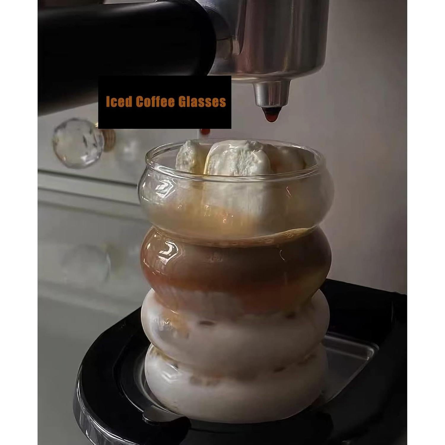 Juego de 2 Vasos de Vidrio 14oz Ework4U con Pajillas y Cepillo