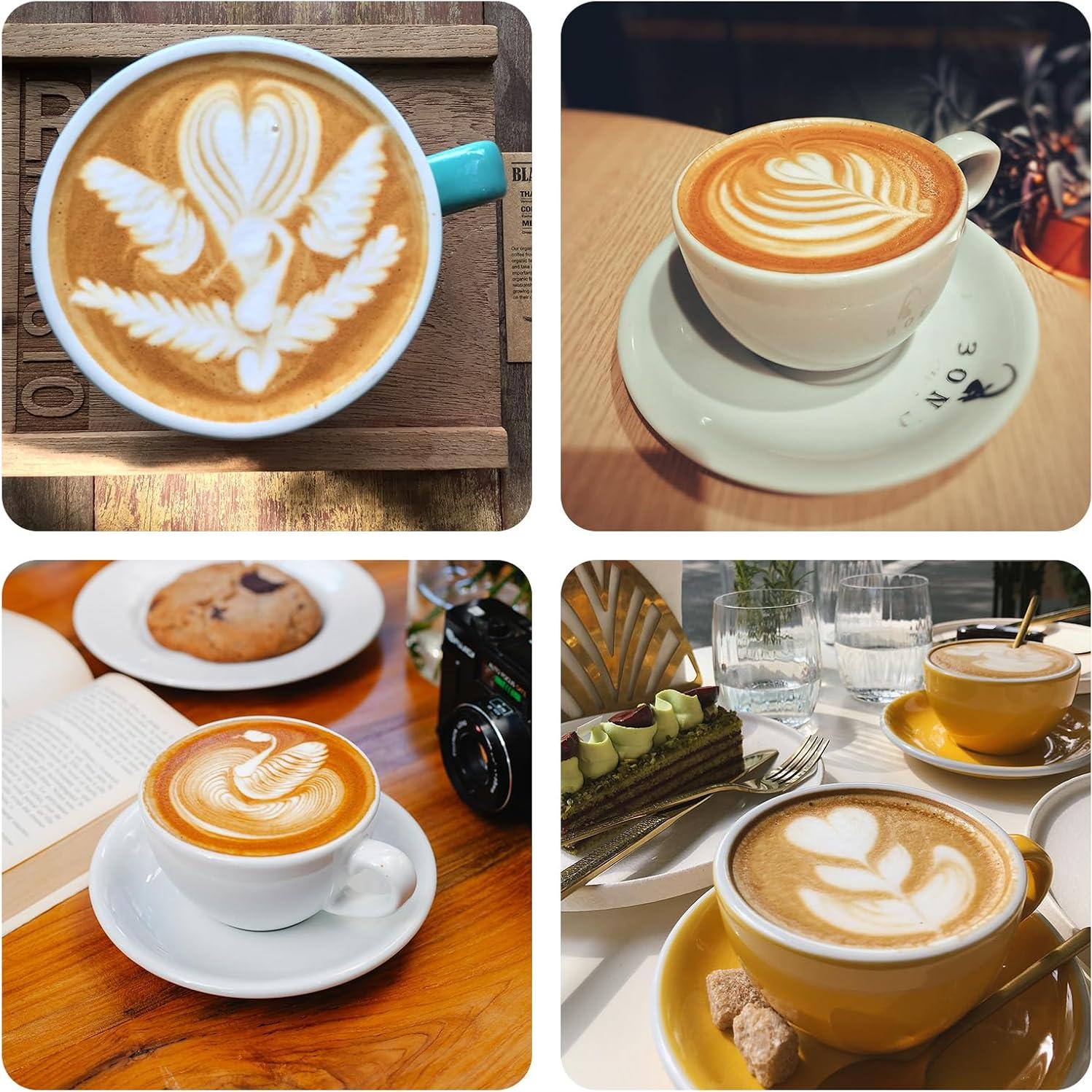 Jarras para Espumar Leche Dandat 4 Pcs Acero Inoxidable 350 ml