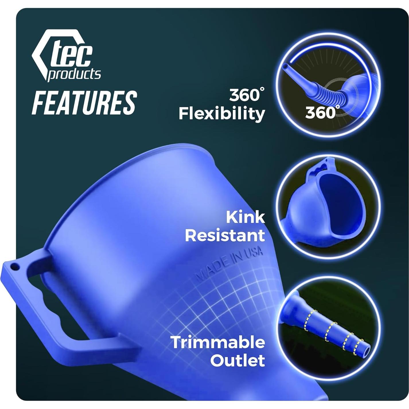 Embudo Flexible Automotriz TEC Products Azul 30.48 cm