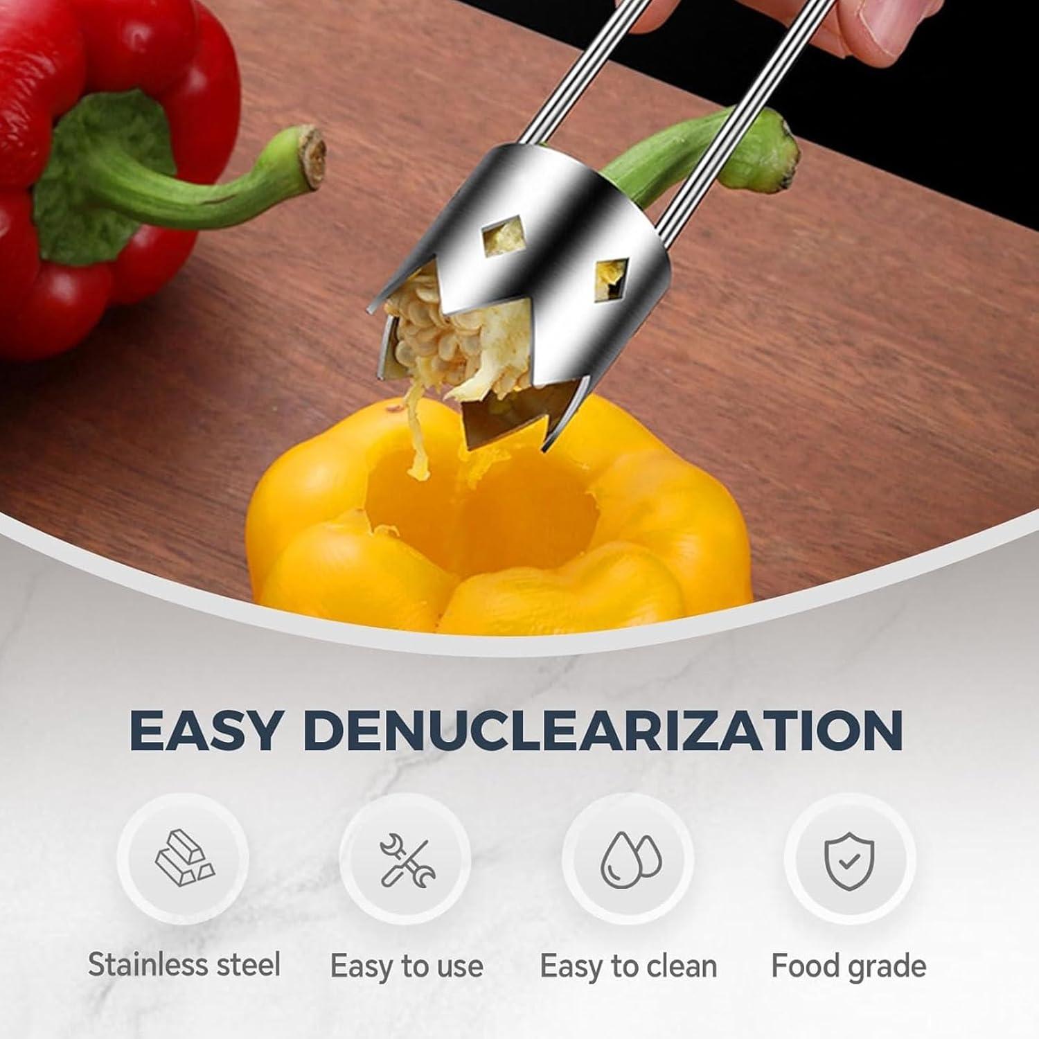 Removedor de Semillas de Pimiento Cvbuuijk Acero Inoxidable 304