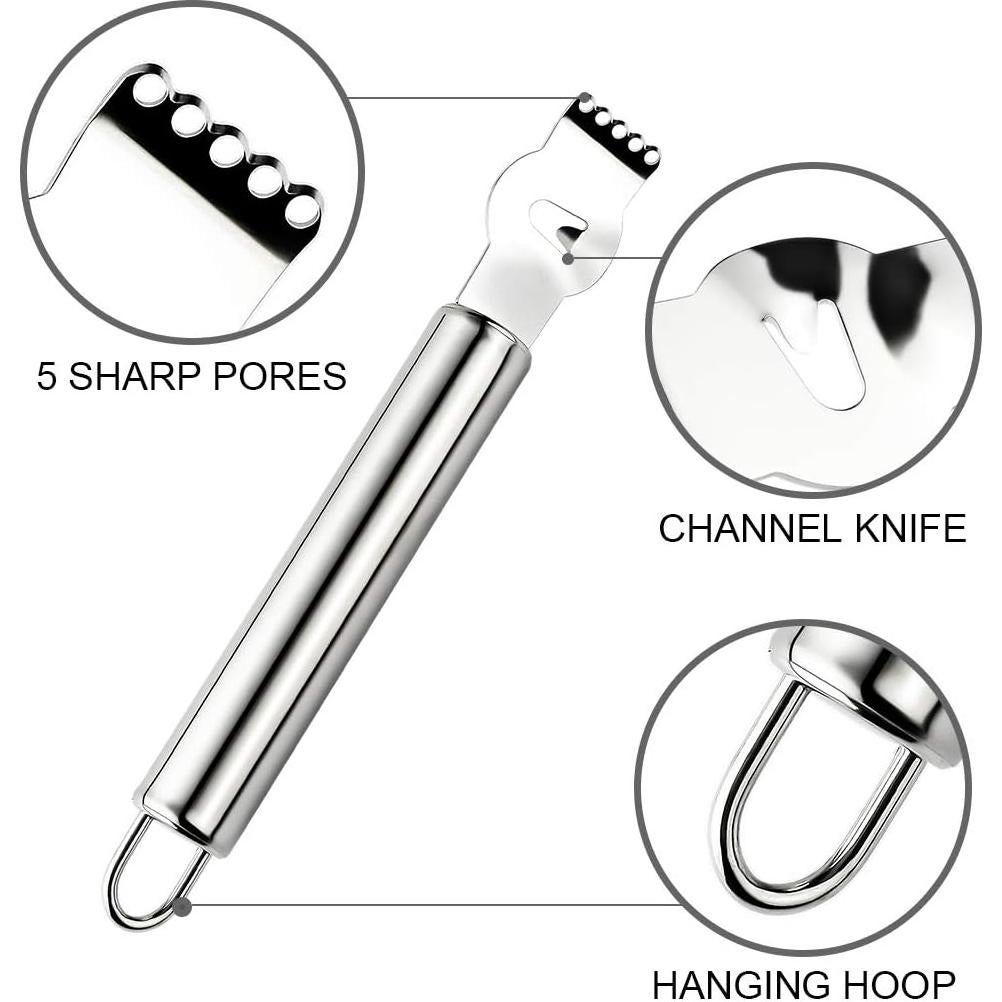 Rallador de Limón Livtor de Acero Inoxidable con Cuchillo