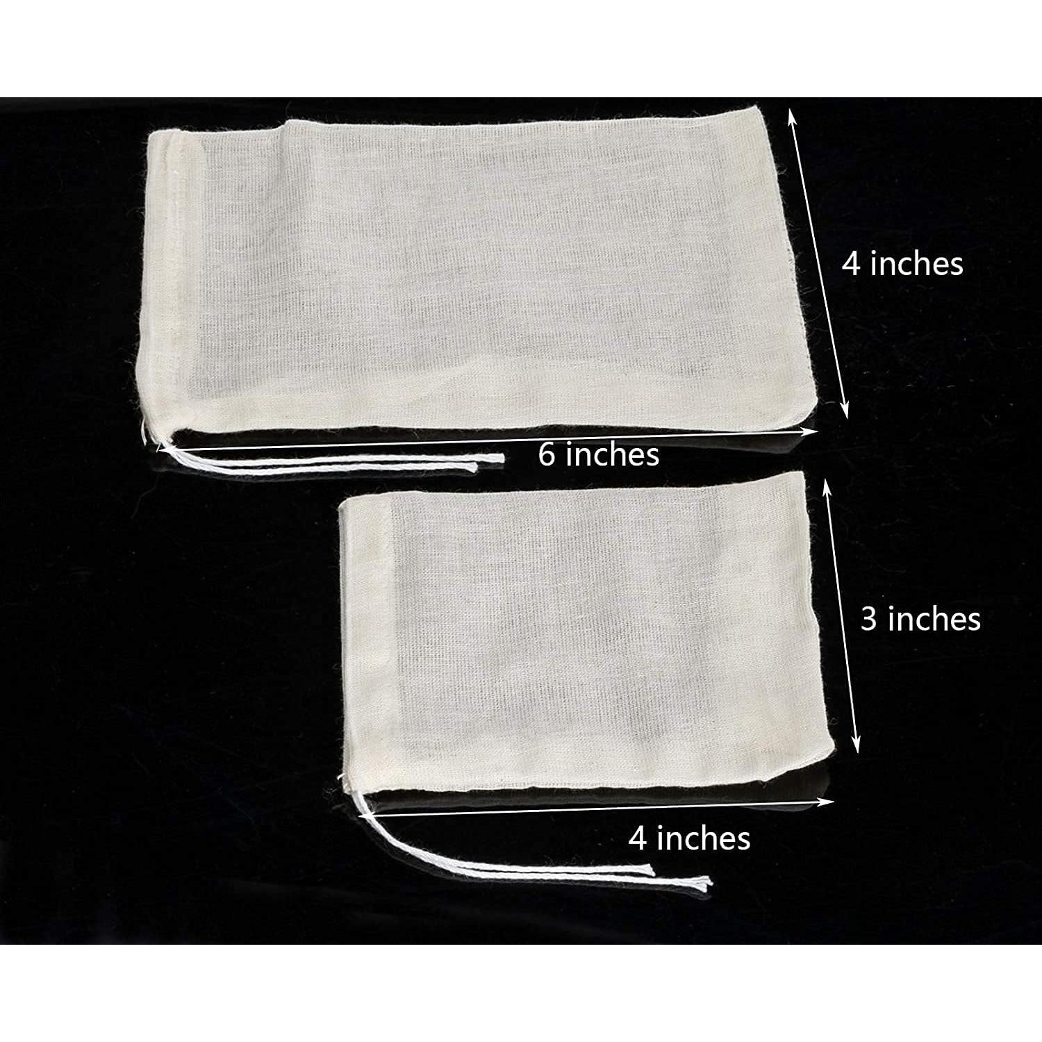 20 Bolsas de Muselina Reutilizables GIYOMI 10x8 cm Algodón Natural