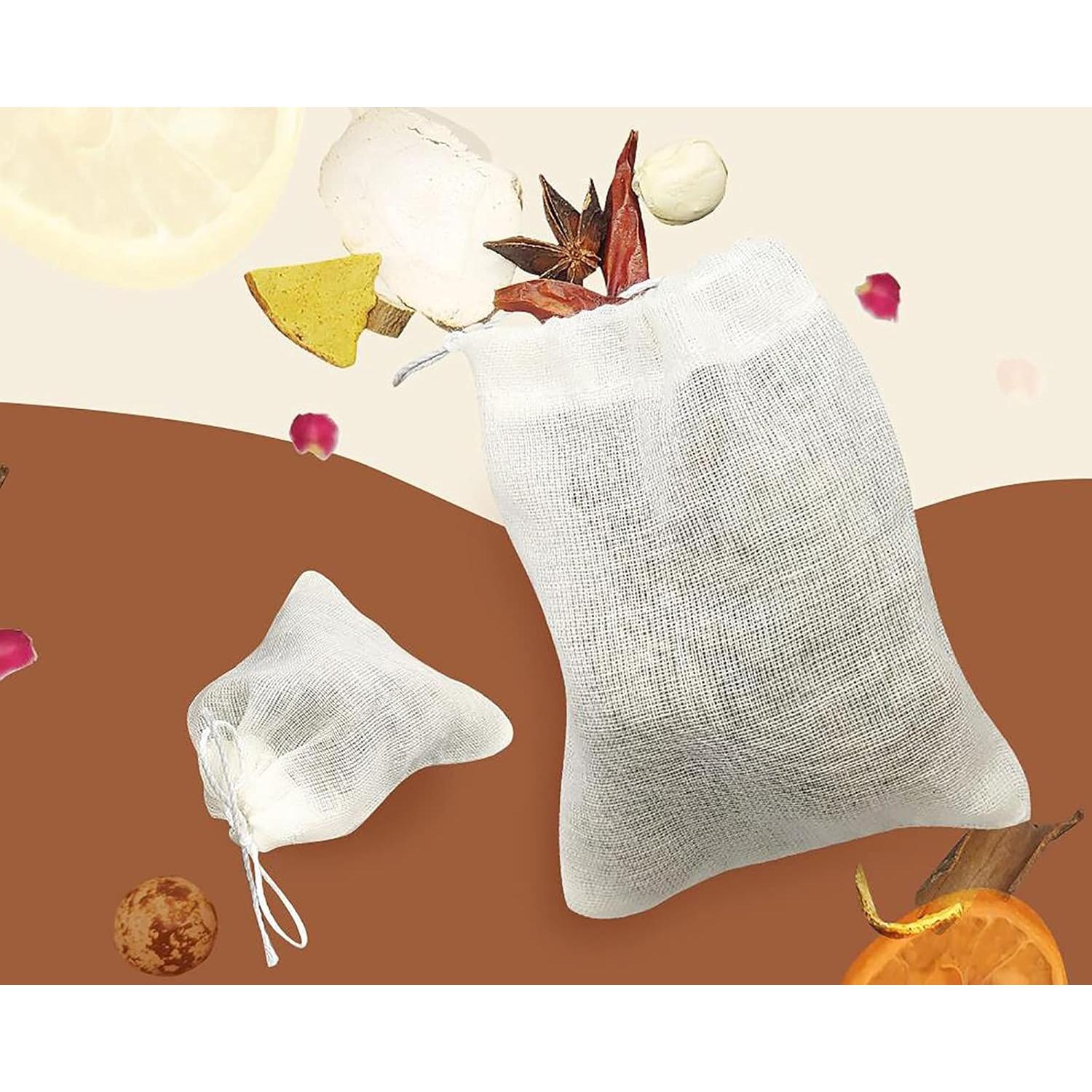 20 Bolsas de Muselina Reutilizables GIYOMI 10x8 cm Algodón Natural