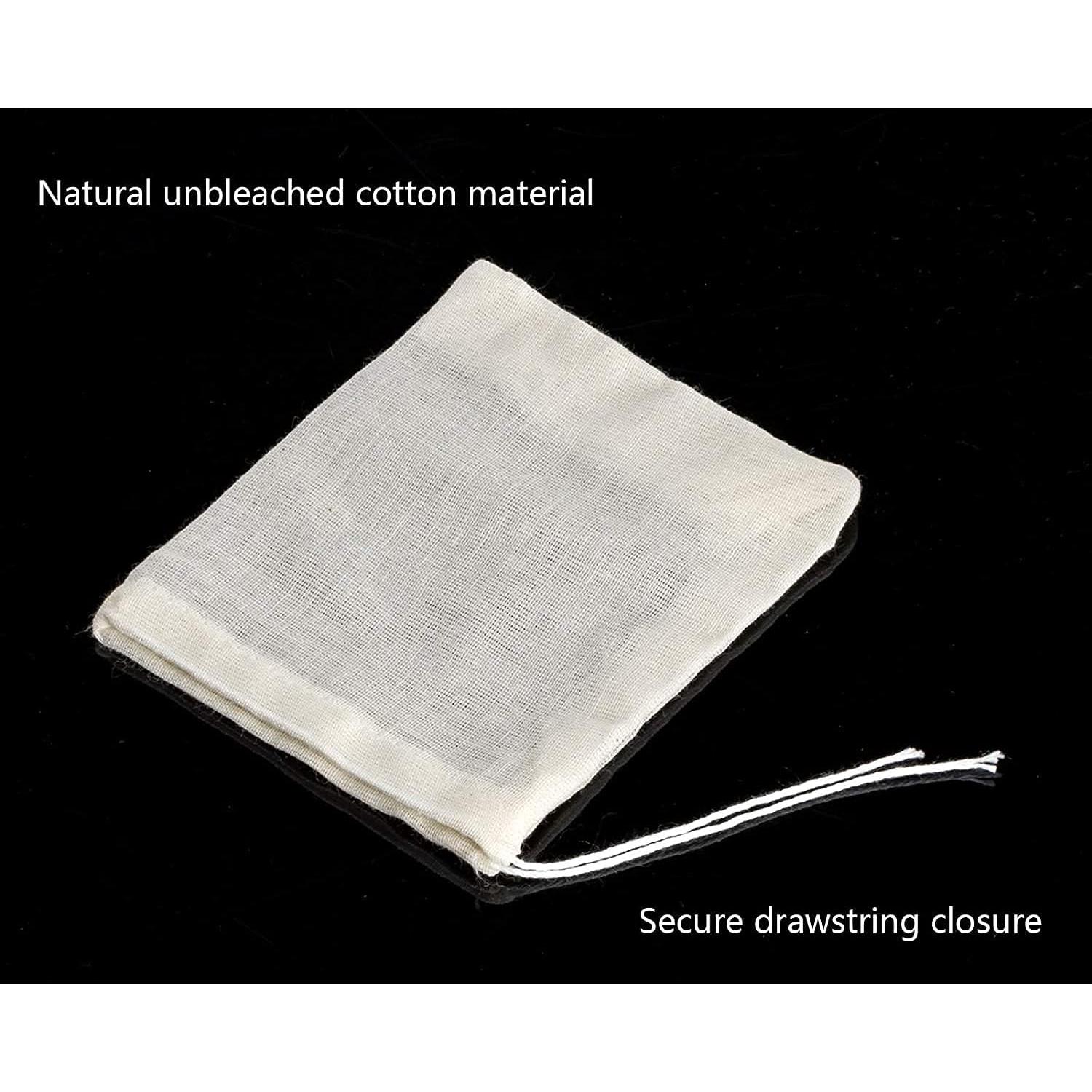20 Bolsas de Muselina Reutilizables GIYOMI 10x8 cm Algodón Natural