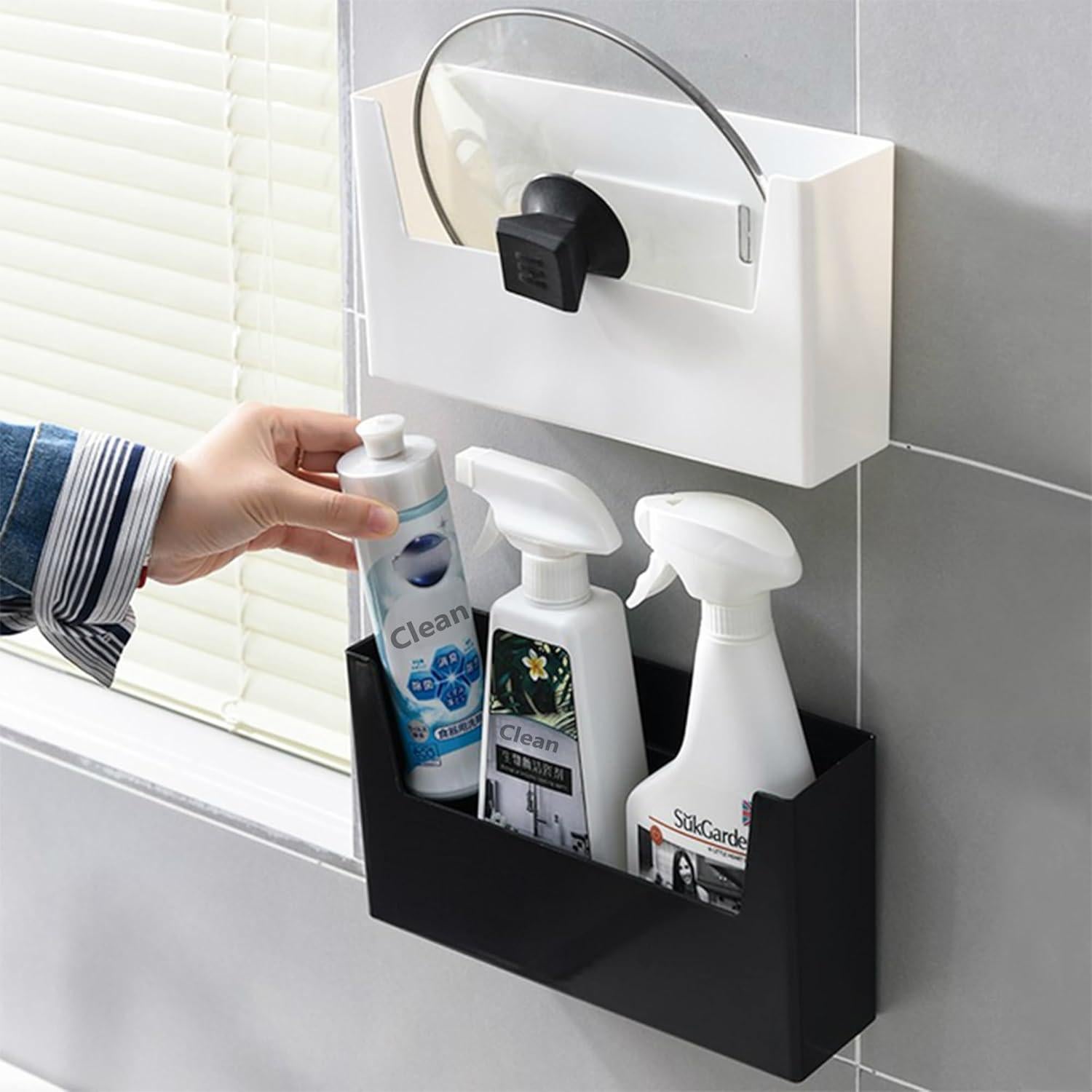 Soporte Adhesivo para Tapas de Contenedor Urukutsa - 2 Piezas