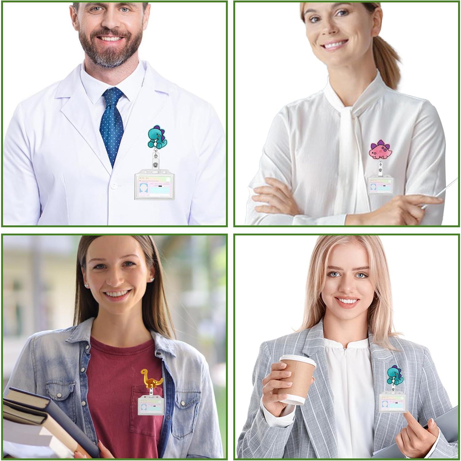 Reel de Insignia Retráctil HLQHXWHZT - 3 Piezas Dinosaurio