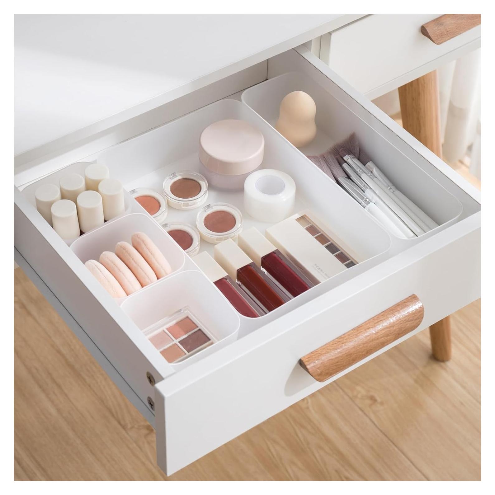 Organizador de Cajón Poeland 5 Pcs Mate Translúcido