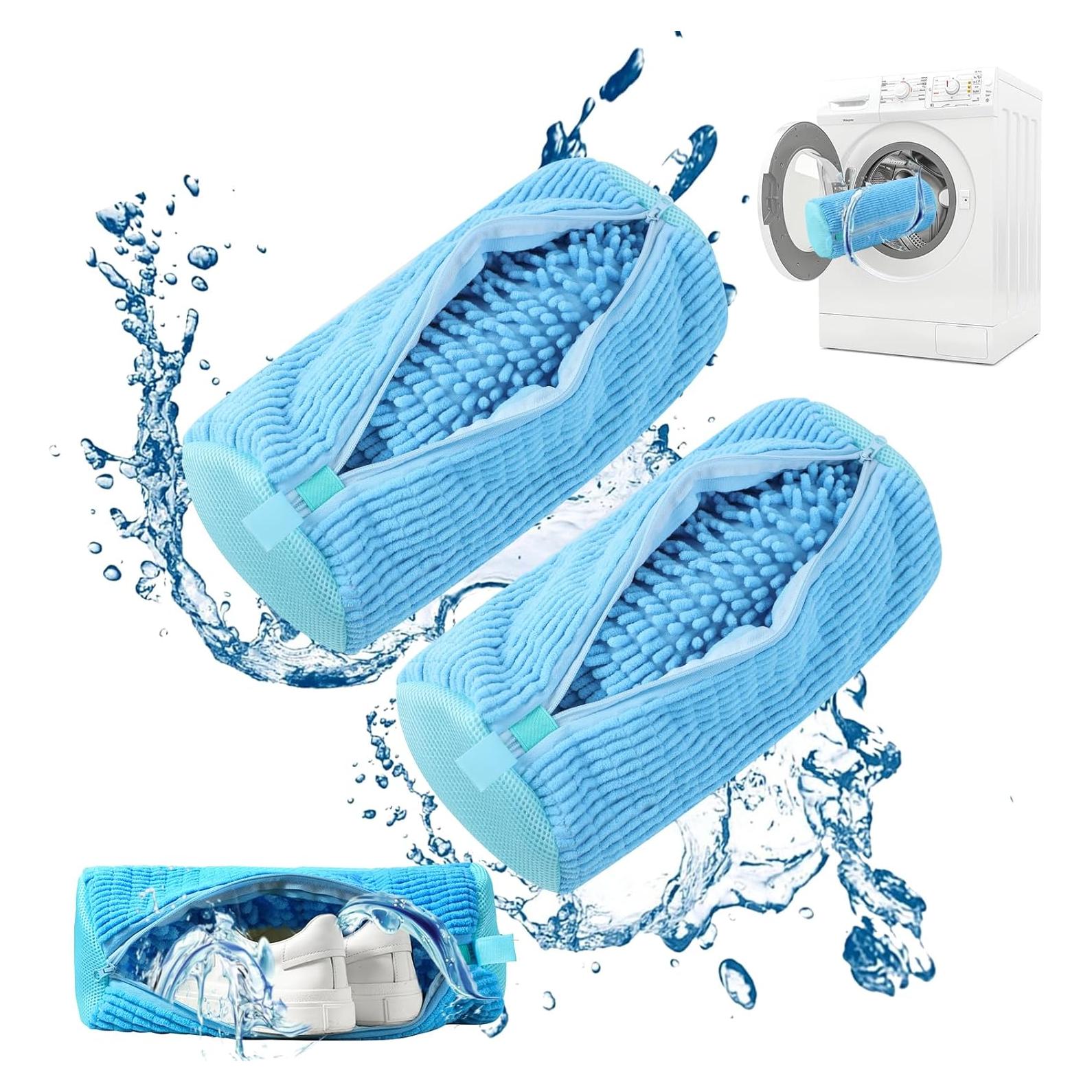 Bolsa de Lavado para Zapatos QZLKNIT Azul 2 Pcs Reutilizable