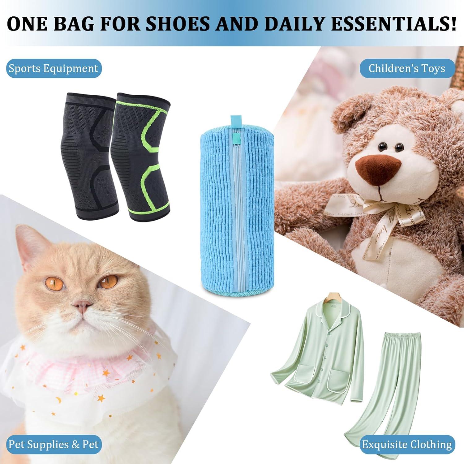 Bolsa de Lavado para Zapatos QZLKNIT Azul 2 Pcs Reutilizable