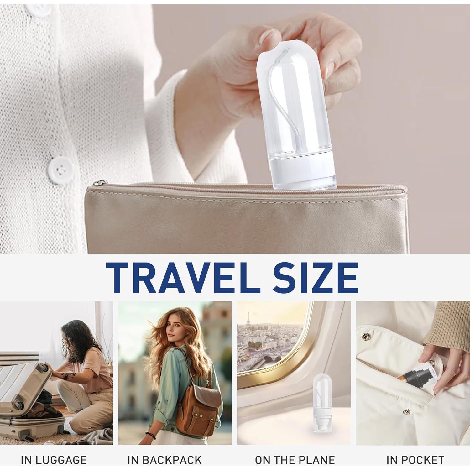 Botellas de Spray Pequeñas TANSHINE 50ml Pack de 4 Colores