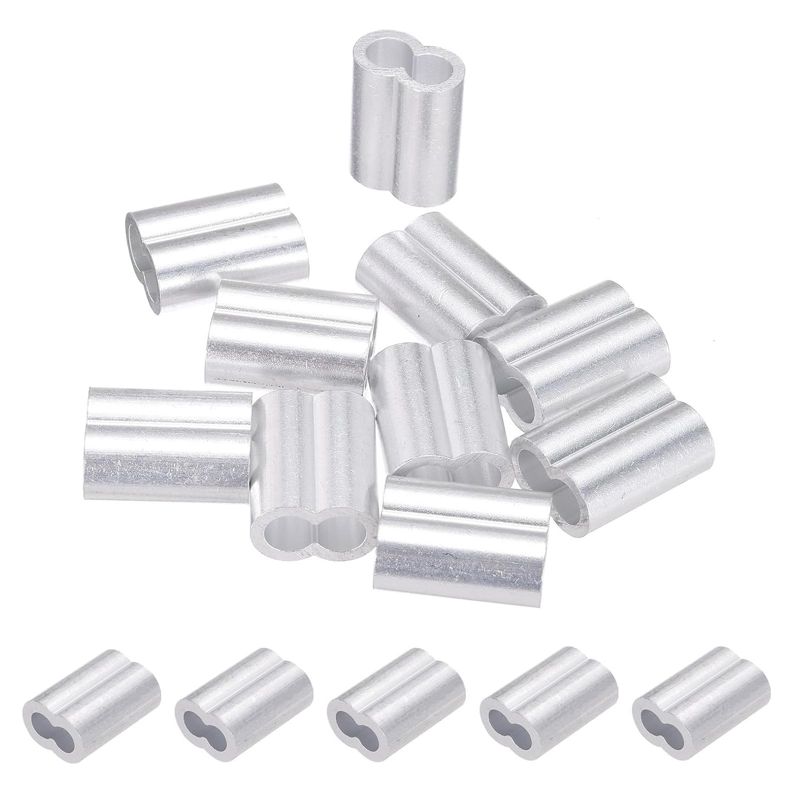 Manguitos de Bujes de Aluminio PATIKIL 8mm 10 Pcs Tono Plateado
