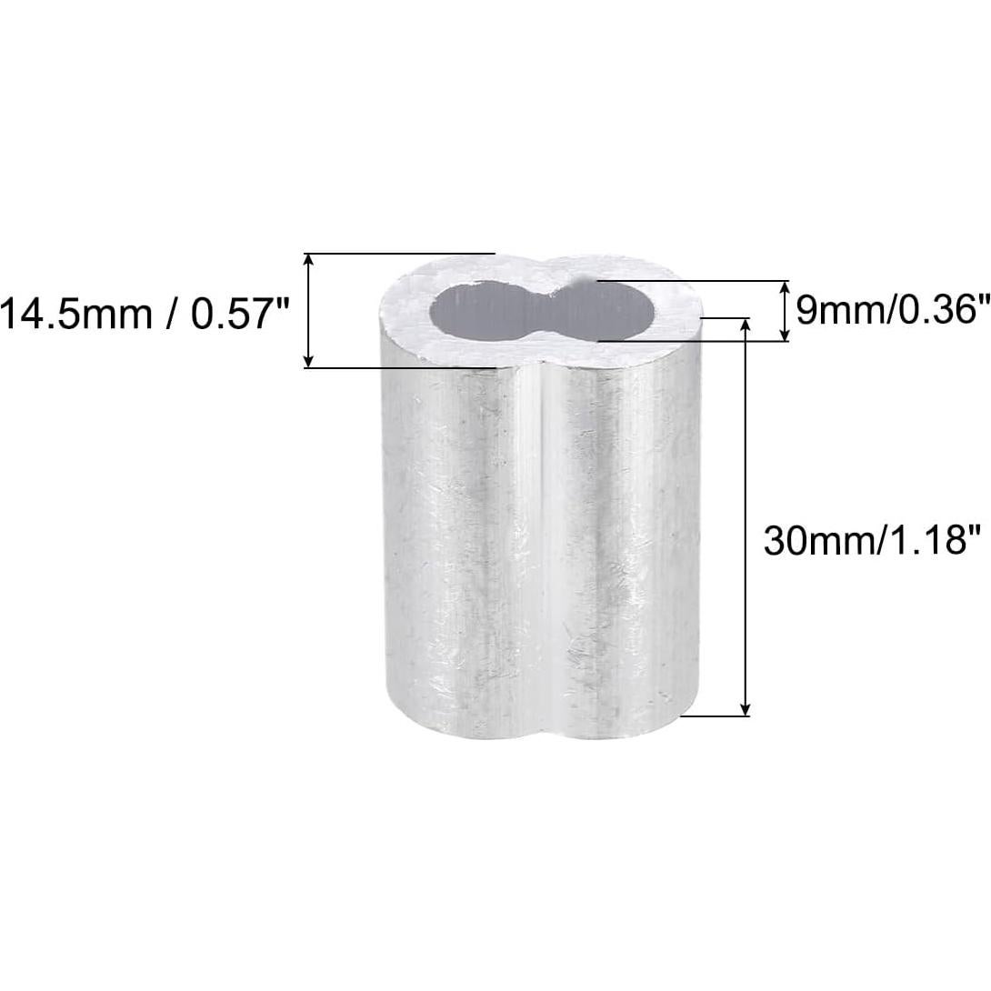 Manguitos de Bujes de Aluminio PATIKIL 8mm 10 Pcs Tono Plateado