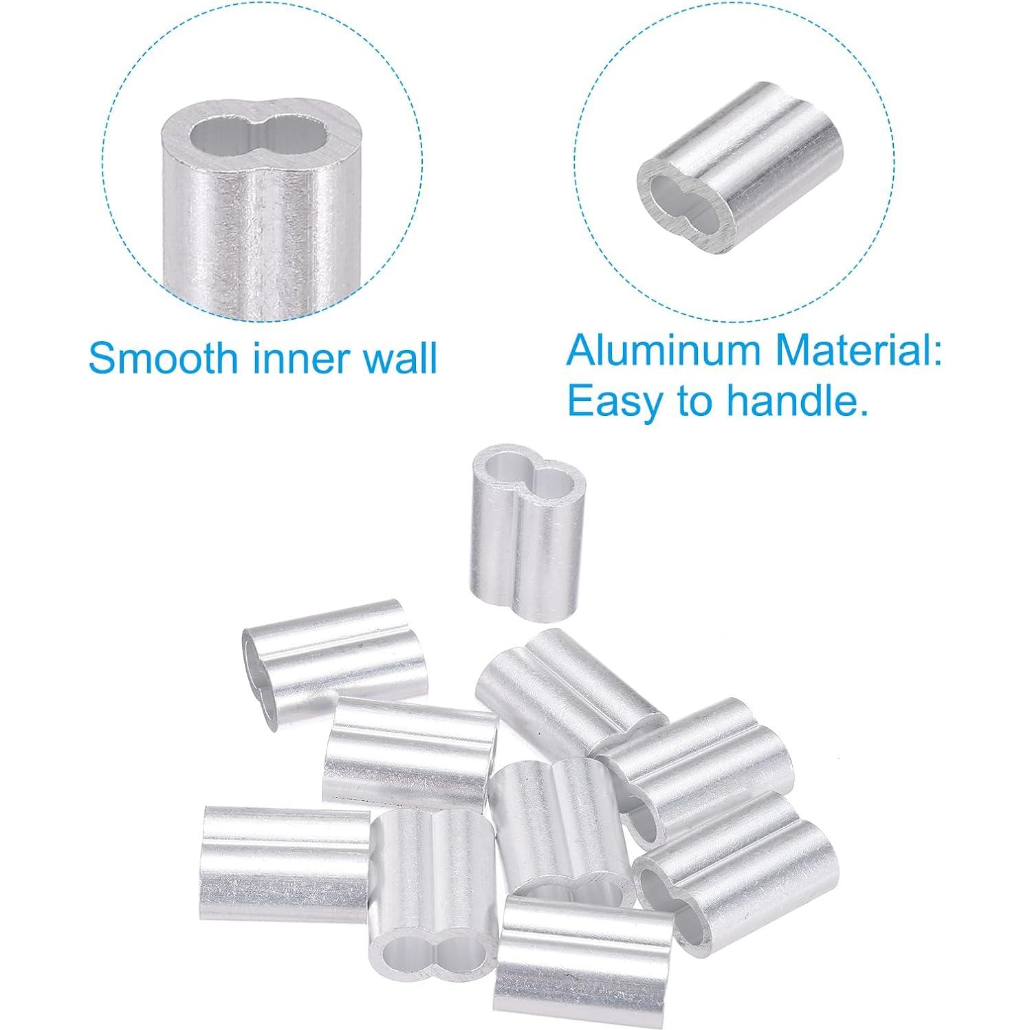 Manguitos de Bujes de Aluminio PATIKIL 8mm 10 Pcs Tono Plateado