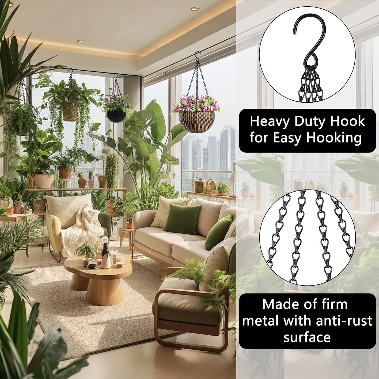 Paquete de 3 Cadenas Colgantes Garini 58 cm para Plantas