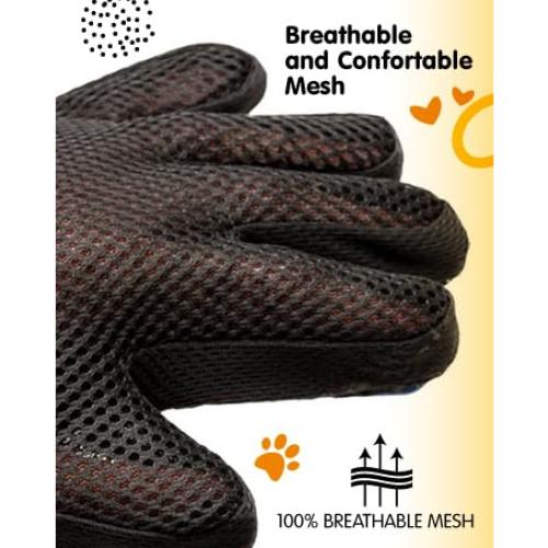 Guantes de Aseo para Mascotas Yepets - Cuidado y Masaje Negro