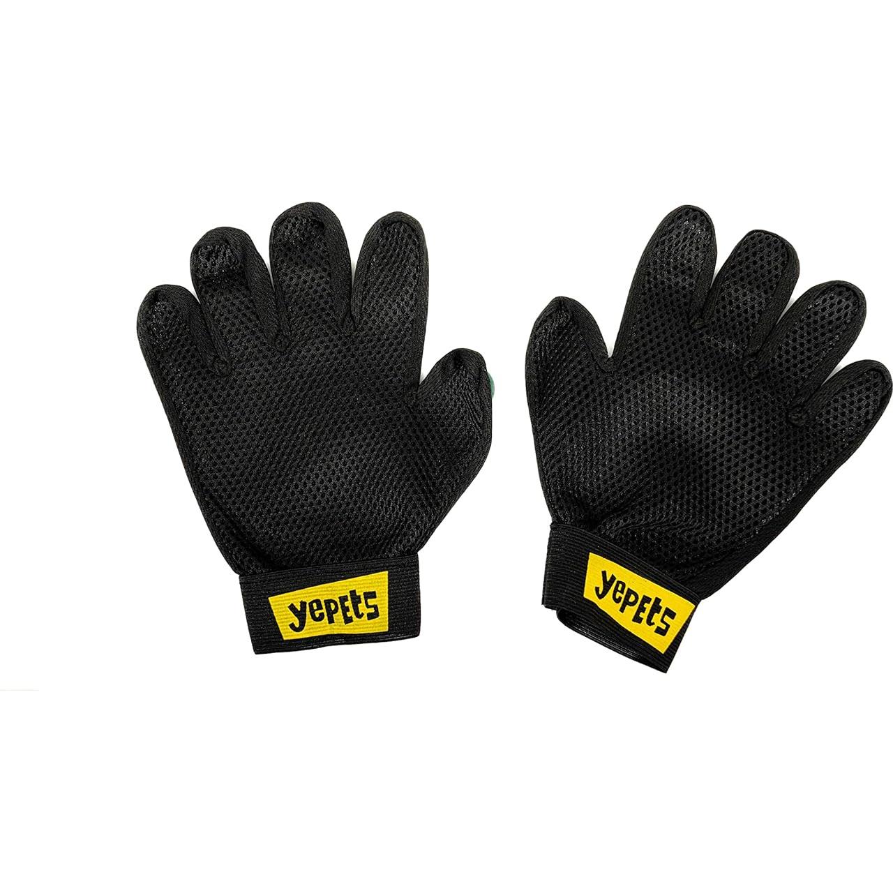 Guantes de Aseo para Mascotas Yepets - Cuidado y Masaje Negro