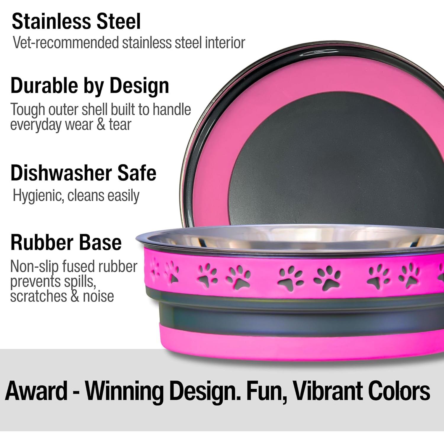 Tazón para Perros Loving Pets Corsa Acero Inoxidable 14cm Rosa