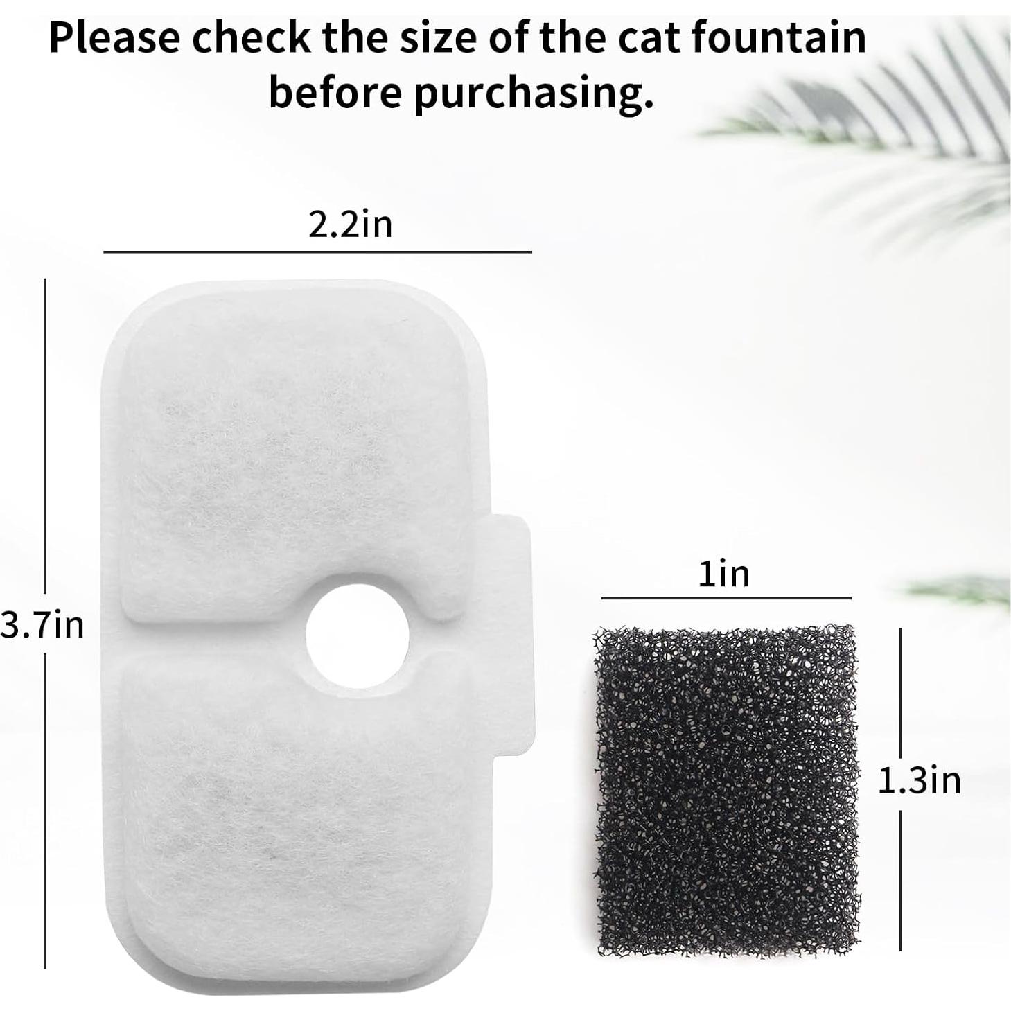 Filtro de Agua para Gatos UBASTER - 12 Filtros y Esponjas