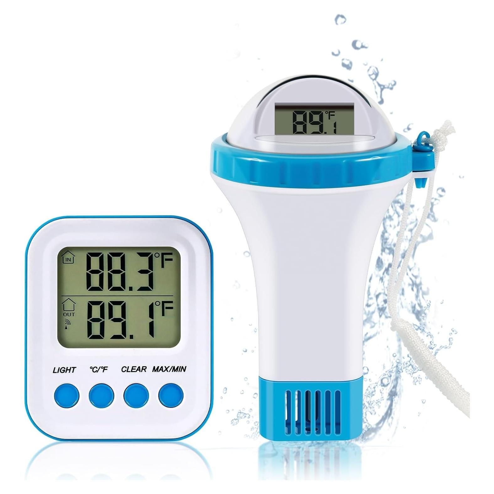 Termómetro de piscina inalámbrico BlueBay, IPX7, fácil lectura