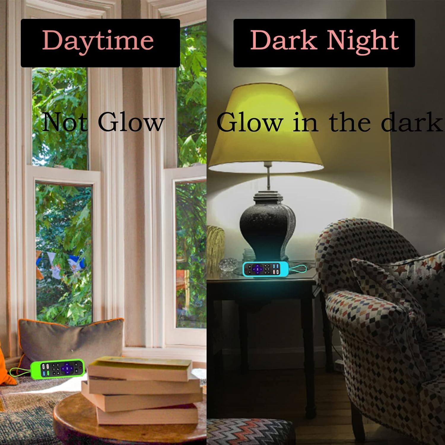 Funda de Control Remoto Taiyiluo para Roku 4K+ 2021 - Brilla en la Oscuridad