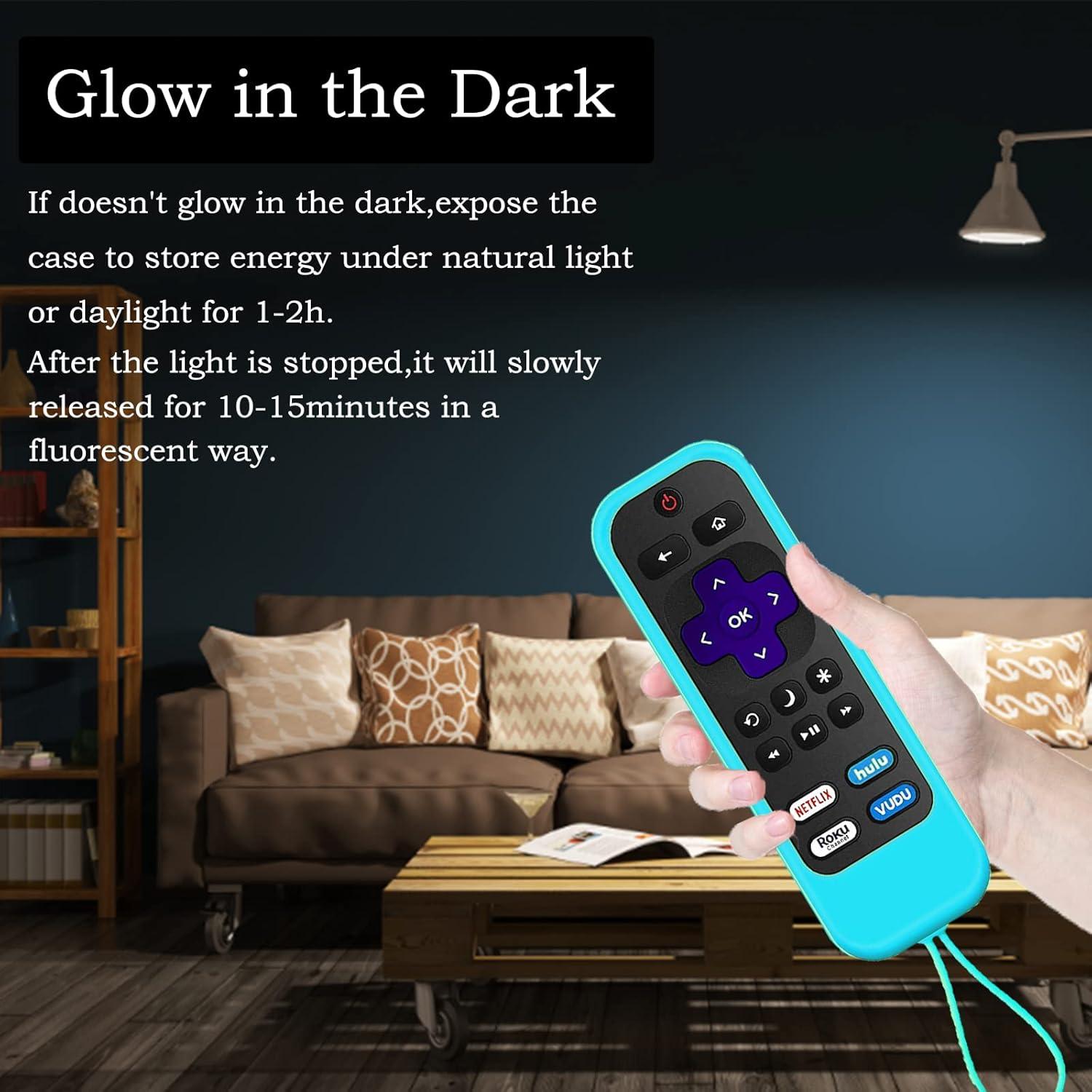 Funda de Control Remoto Taiyiluo para Roku 4K+ 2021 - Brilla en la Oscuridad