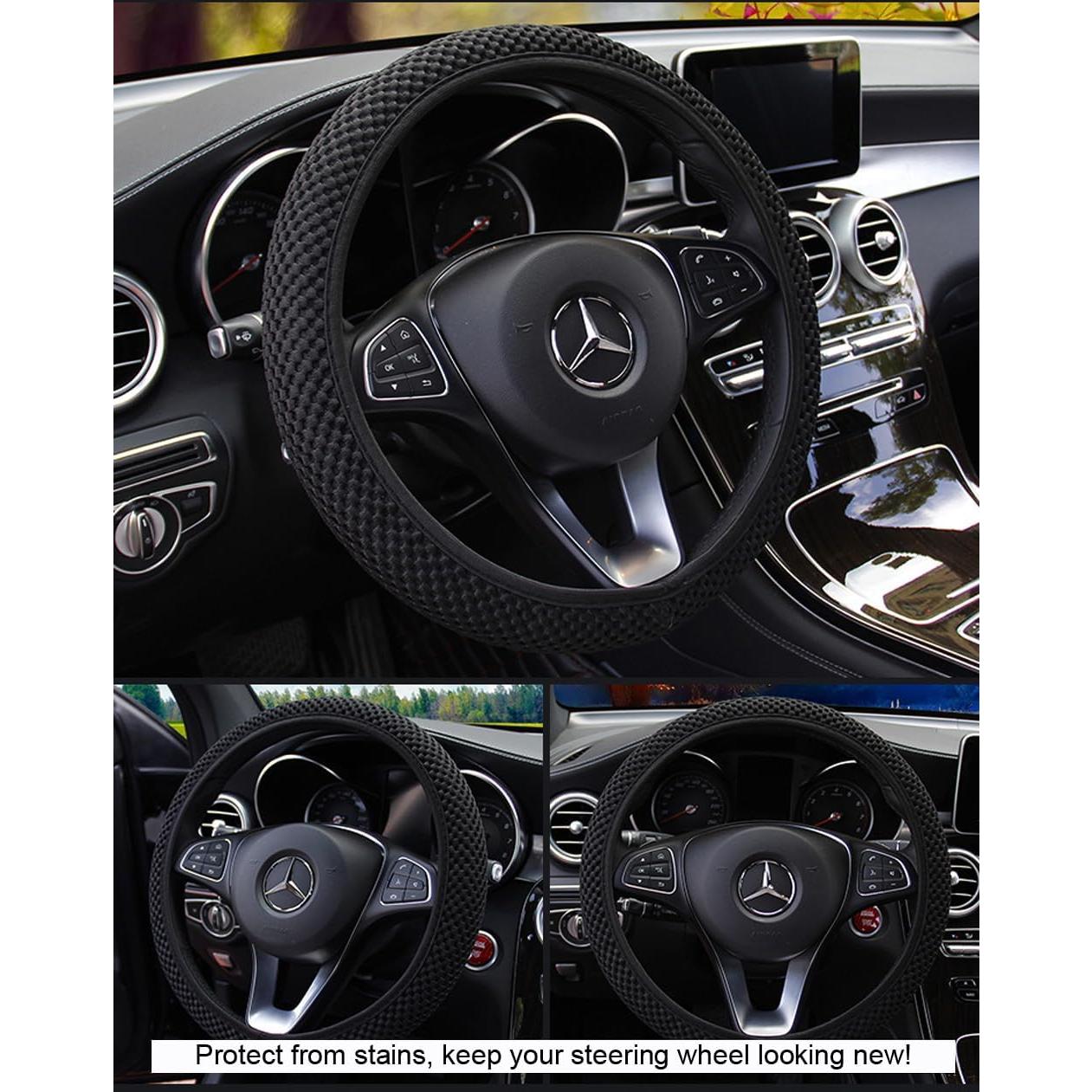 Funda de Volante Hiflyer Universal 37-39 cm Microfibra Negra