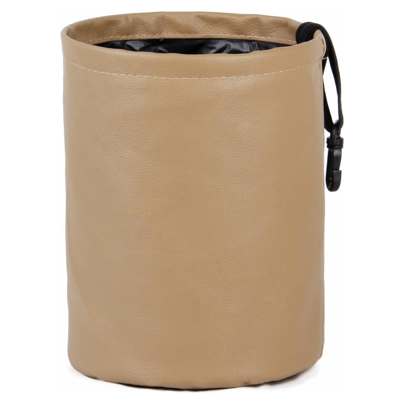 Basurero de Coche Ottdien Plegable Impermeable Beige 16x16x20cm