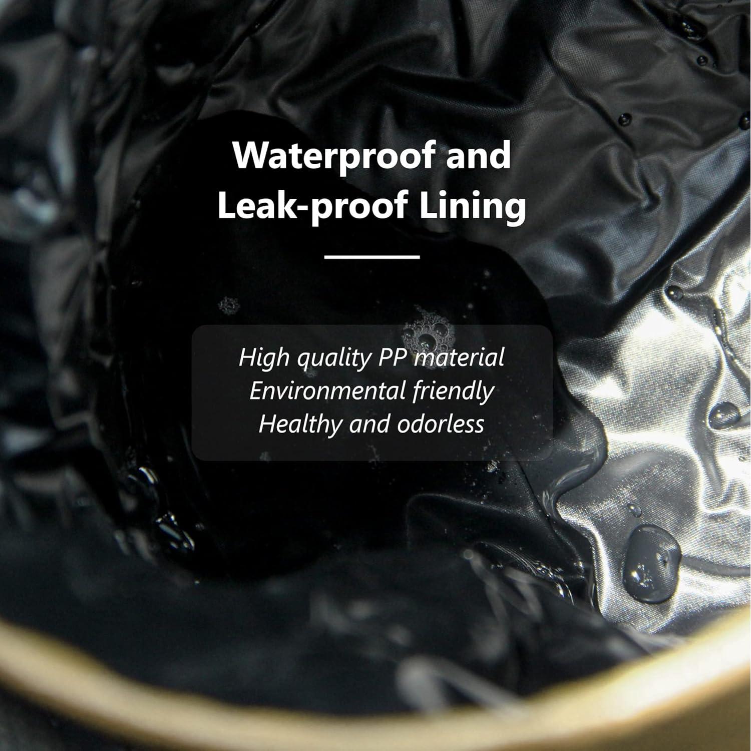 Basurero de Coche Ottdien Plegable Impermeable Beige 16x16x20cm