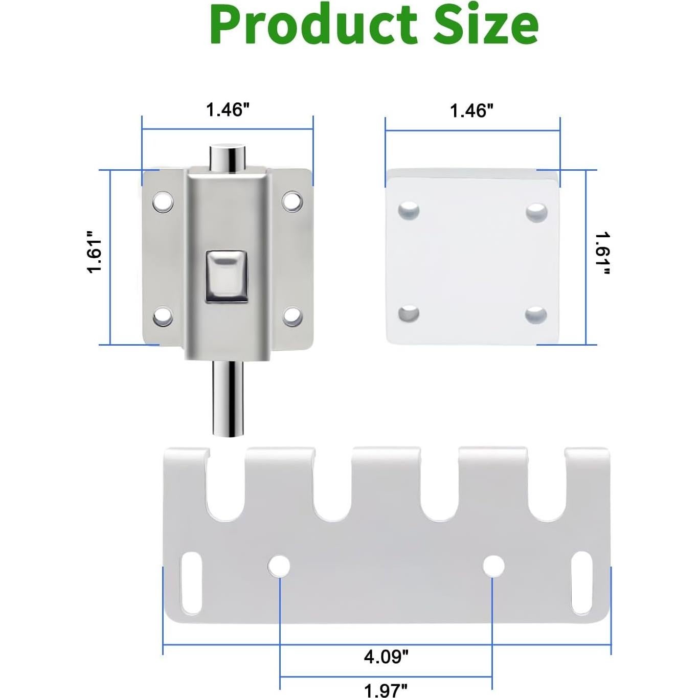 Cerradura de Seguridad para Puerta Deslizante Enprotty Plata