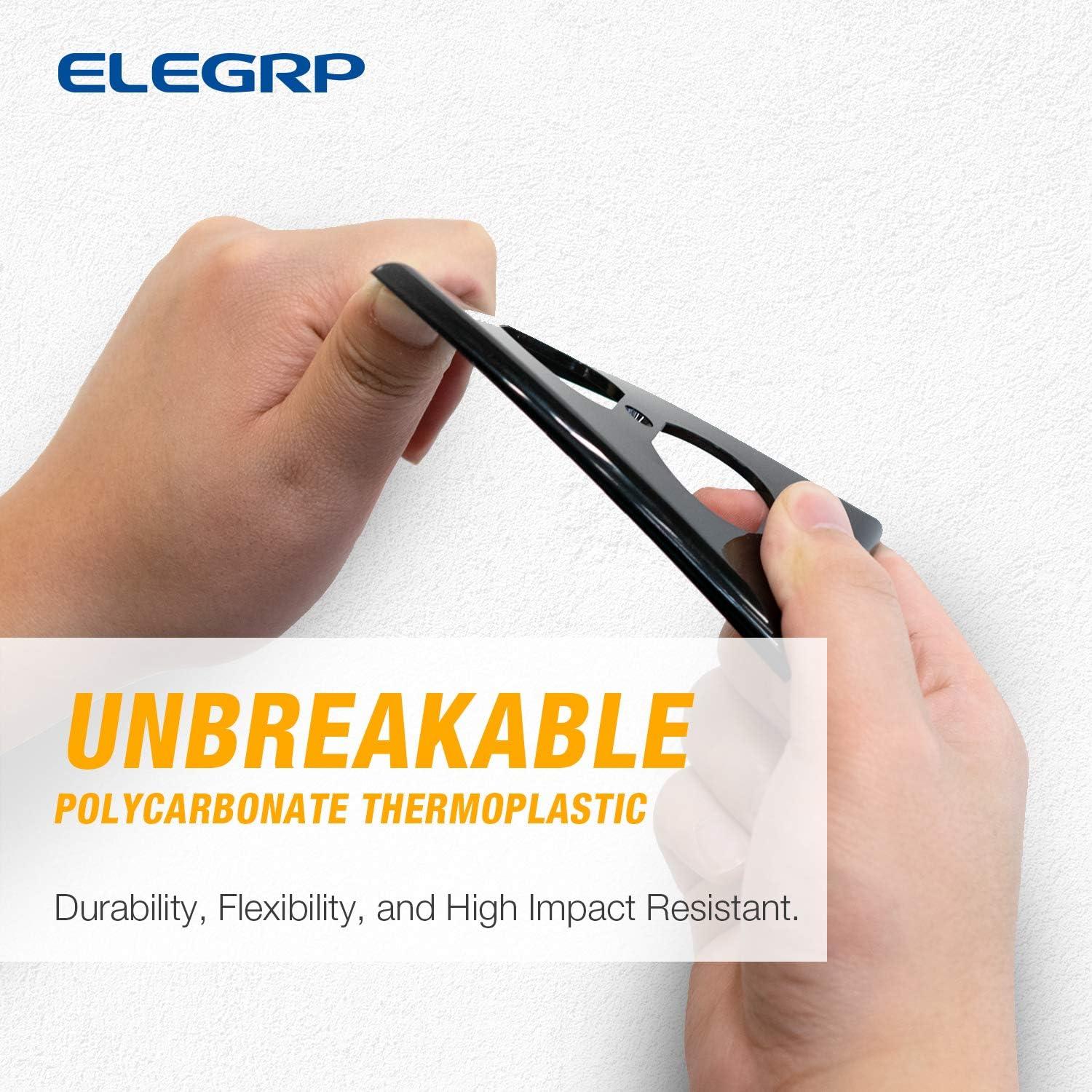 Cubierta de tomacorrientes duplex ELEGRP 1 gang negro brillante