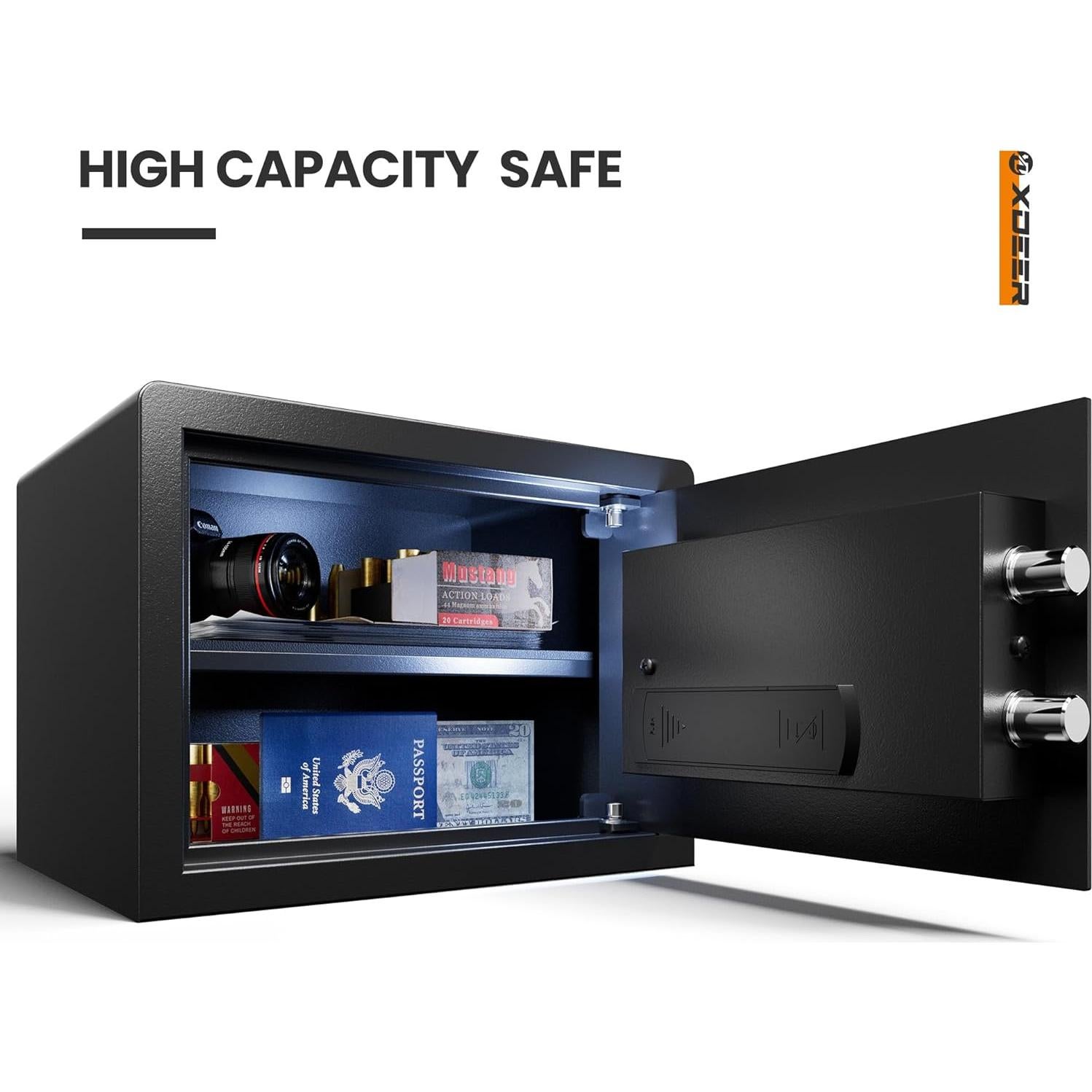 Caja Fuerte Biométrica XDeer 0.78 Pies Cúbicos Seguridad