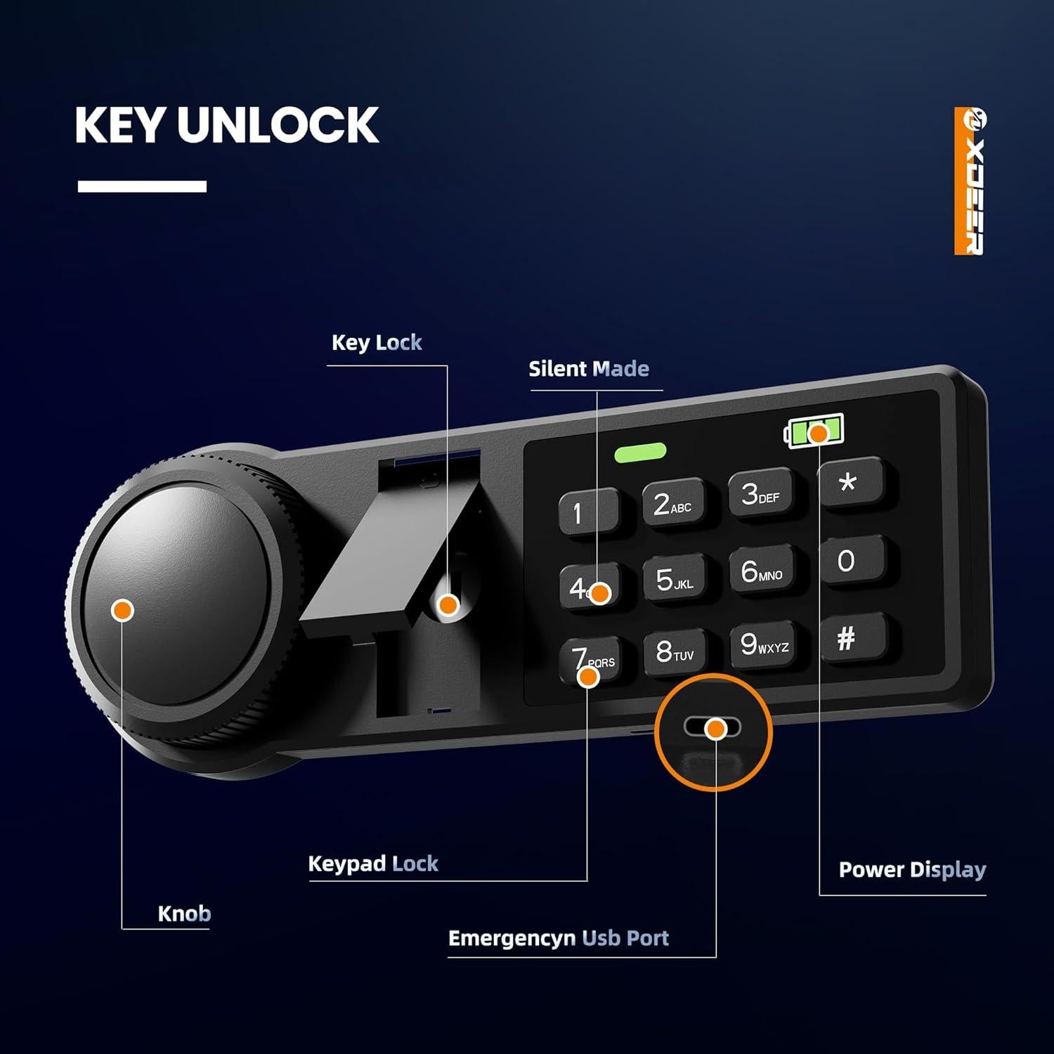 Caja Fuerte Biométrica XDeer 0.78 Pies Cúbicos Seguridad