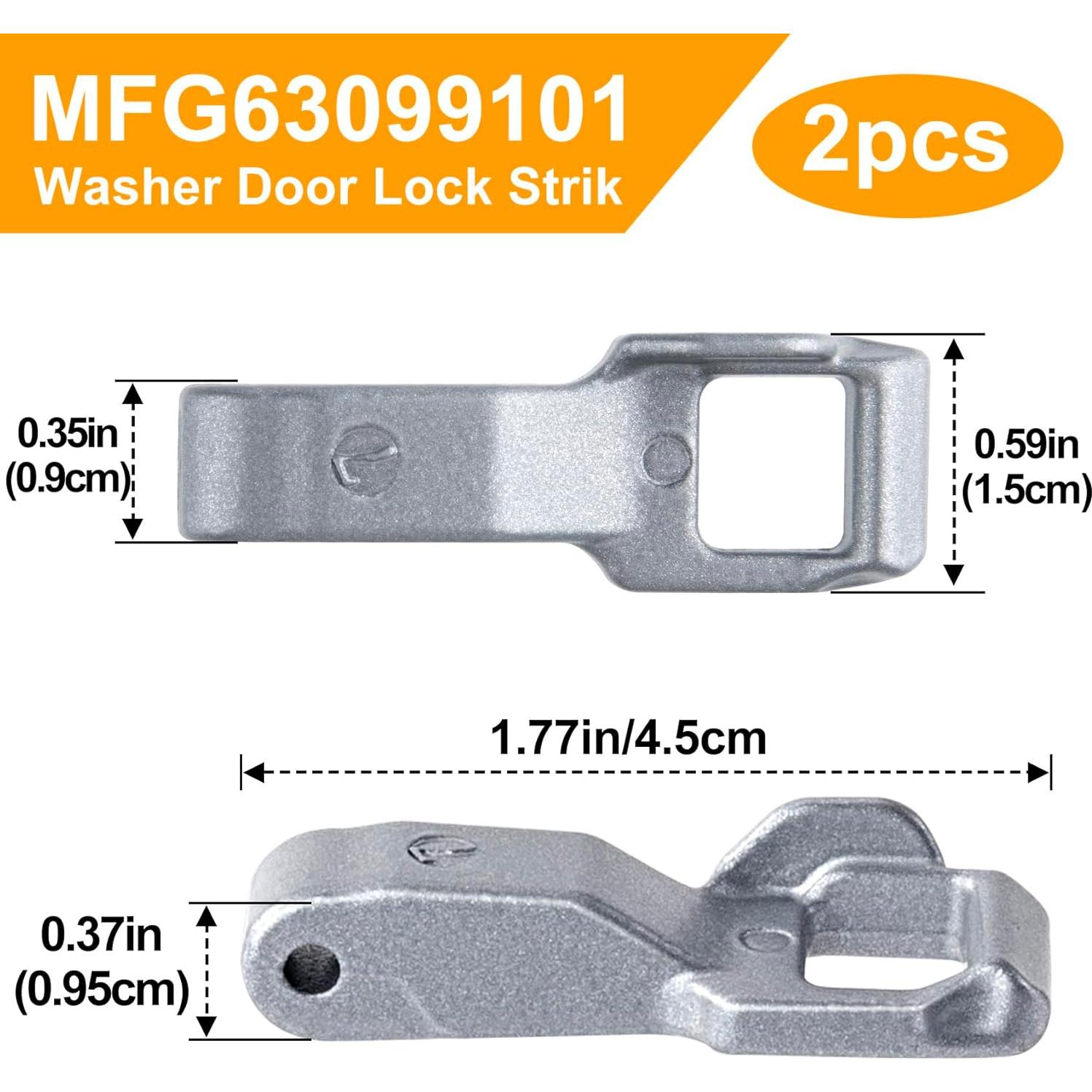 2 Piezas Pestillo de Cerradura de Puerta LG MFG63099101 Metal