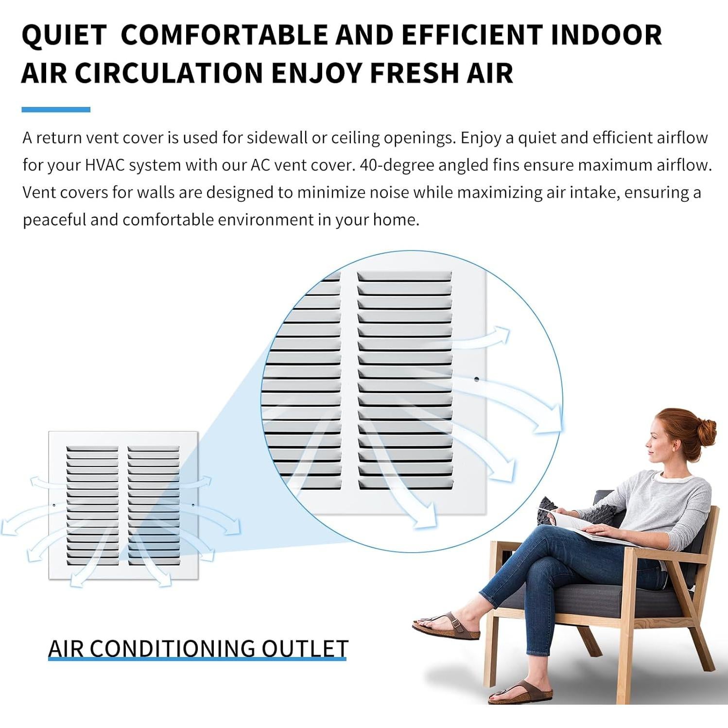 Rejilla de Aire de Retorno 30x30 cm Nature Du con Puerta Removible