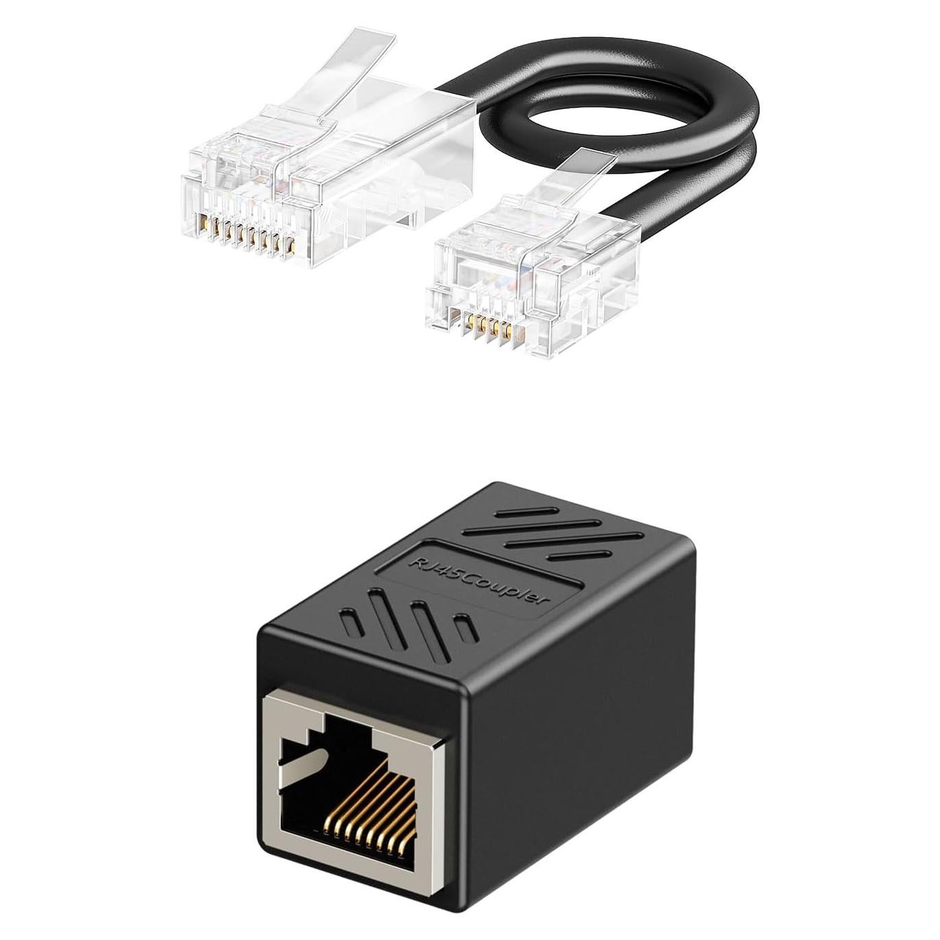 Adaptador Uvital RJ11 a RJ45 con Cable, 2 Paquetes