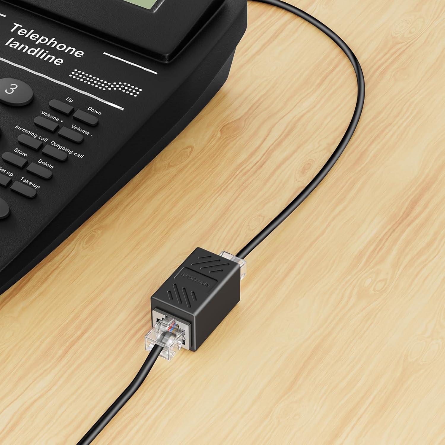 Adaptador Uvital RJ11 a RJ45 con Cable, 2 Paquetes