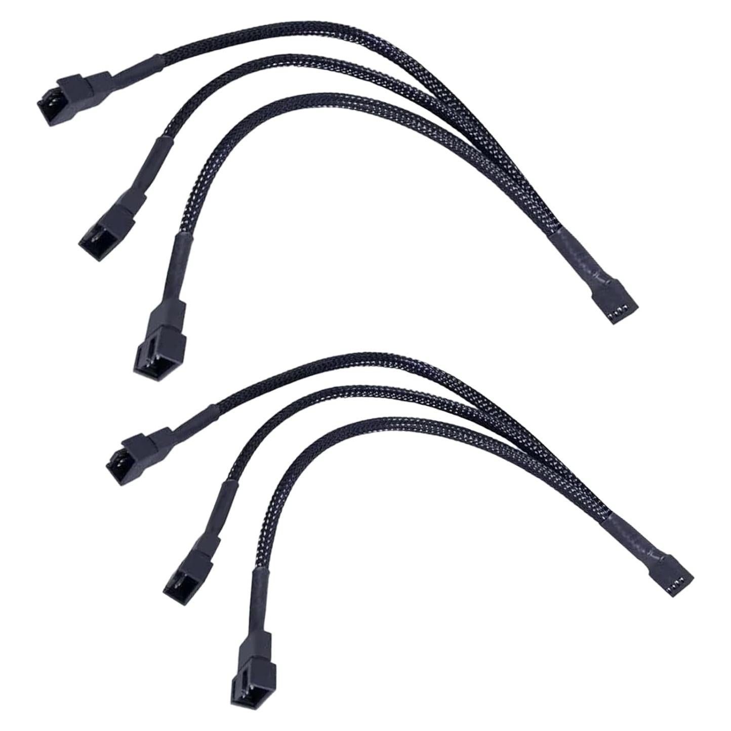 Cable divisor de ventilador PWM 3 vías 4 pines Yomgam 30 cm - 2 paquetes