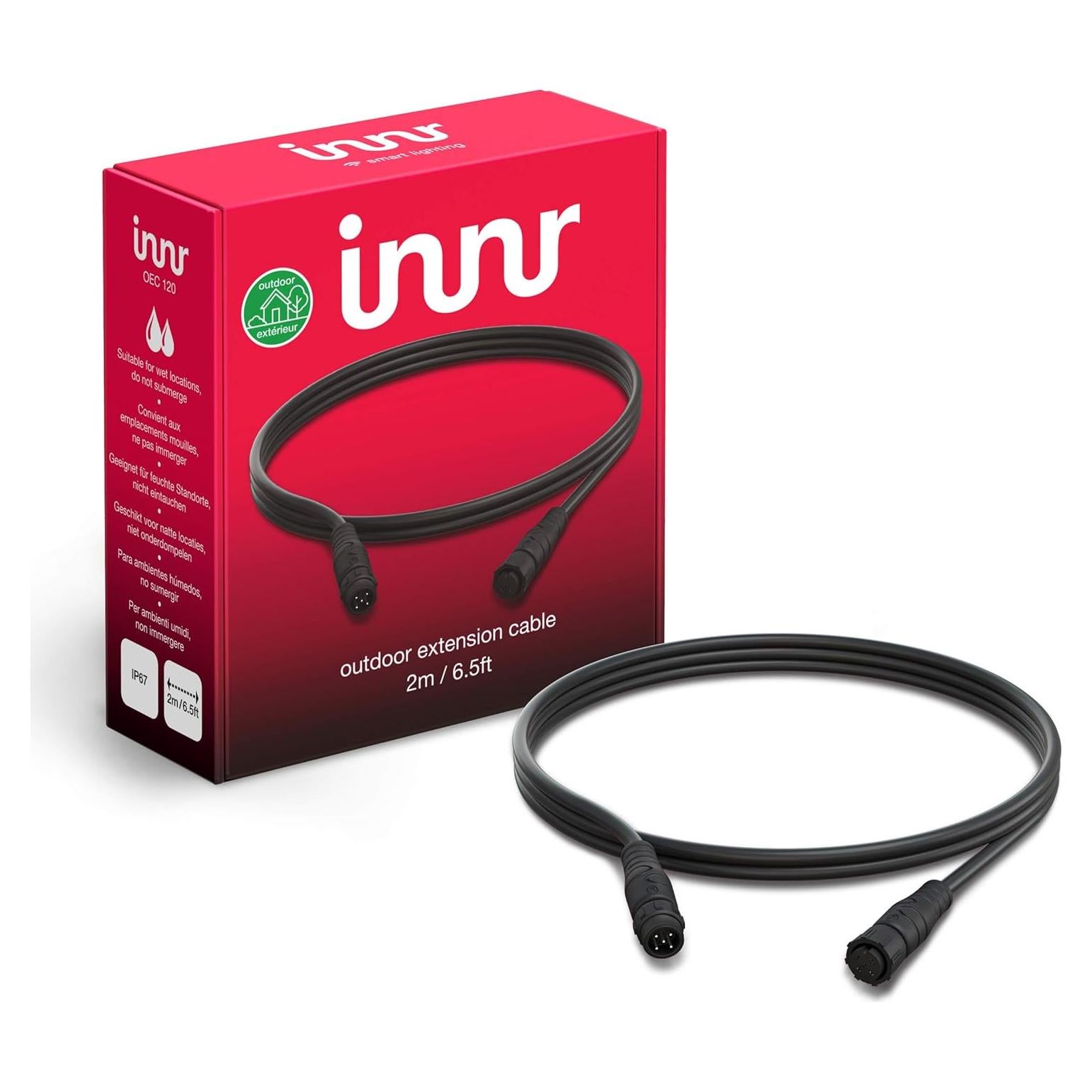 Cable de Extensión Exterior Innr 2.0m IP65 para Iluminación