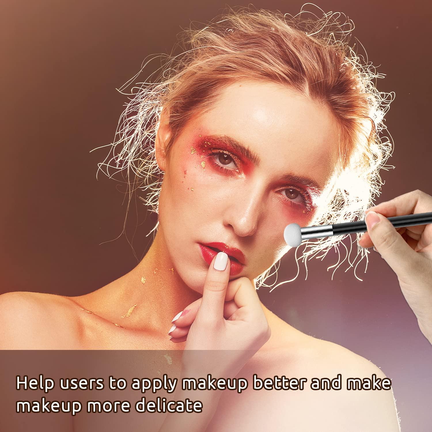 6 Esponjas de Maquillaje con Mango Sliverdew - Corrector y Sombra