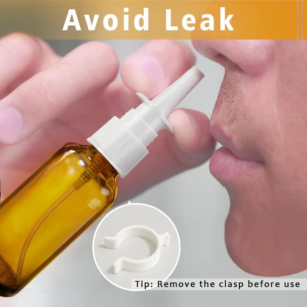 Botellas de Spray Nasal Vacías GIVAMEIHF 6Pcs 30ml Ámbar