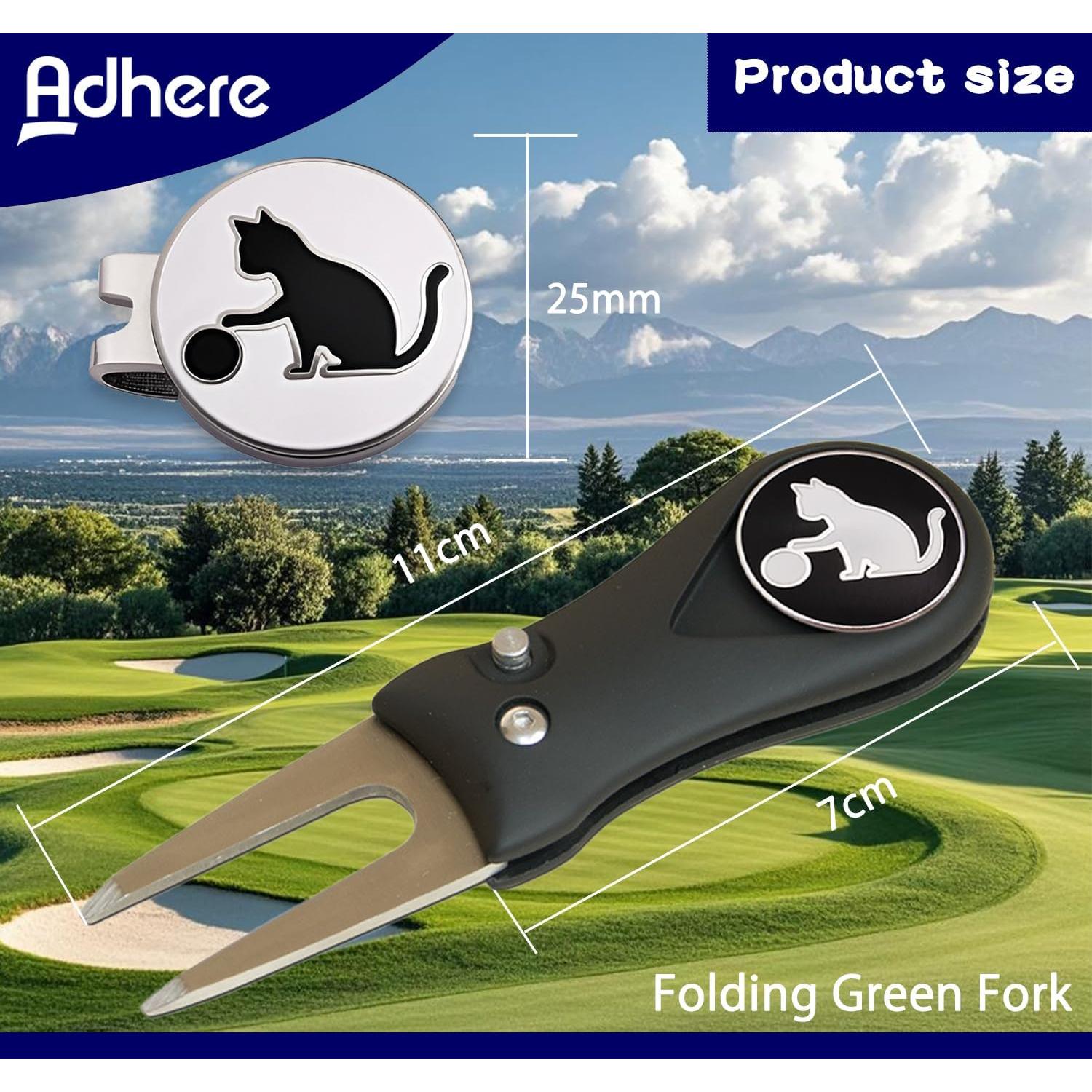 Marcadores de Pelotas de Golf Adhere Doble Cara con Clip Imán