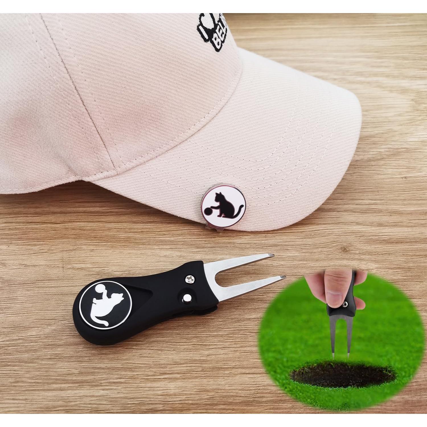 Marcadores de Pelotas de Golf Adhere Doble Cara con Clip Imán